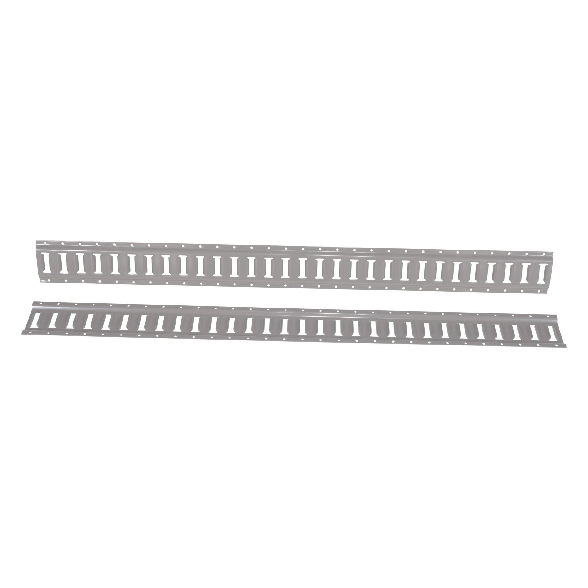 Vestil E-Track - 61in. x 6in., Steel, Powder Coat Finish, Model# E-TRK-5-GY-2PK