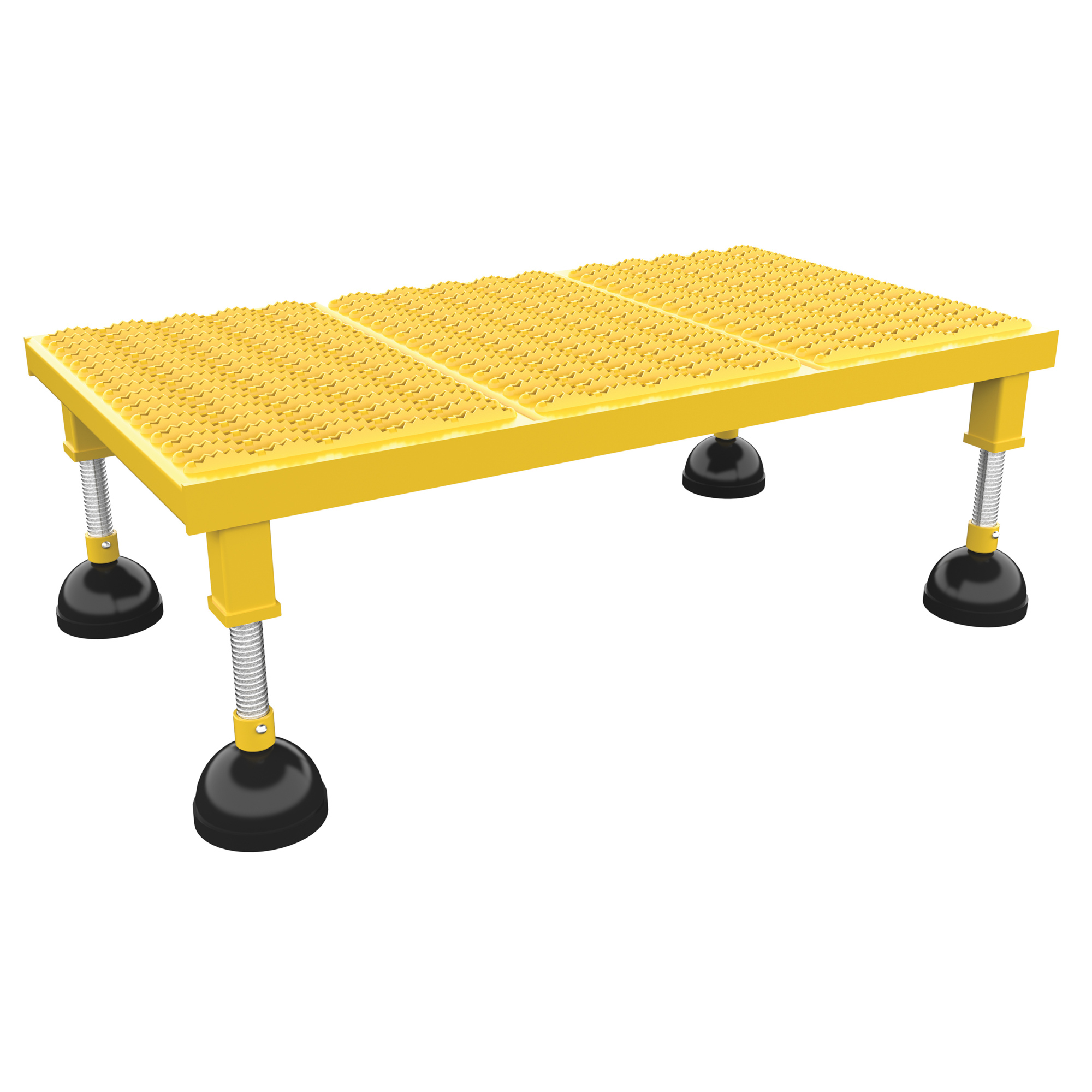 Vestil Portable Adjustable Height Stand - 500-Lb. Capacity, 19.563in. x 35.25in. Platform, Serrated Deck, Model# PAHW-L-1936