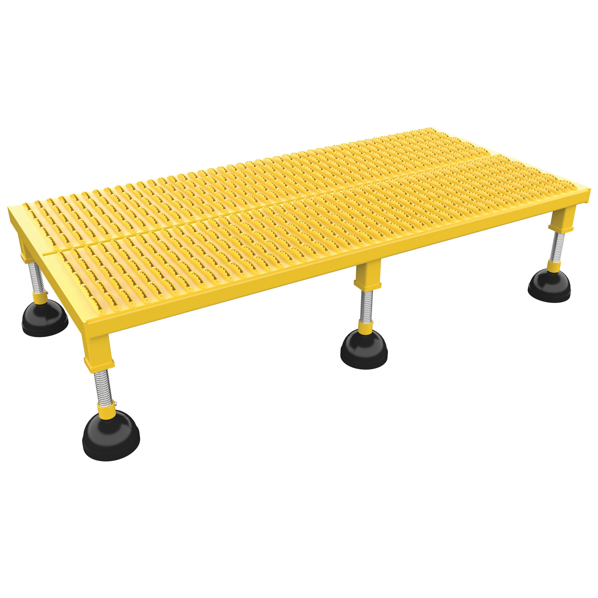 Vestil Portable Adjustable Height Stand - 48.75in. x 23.5in., 500-Lb. Capacity, Serrated Deck, Model# PAHW-L-2448