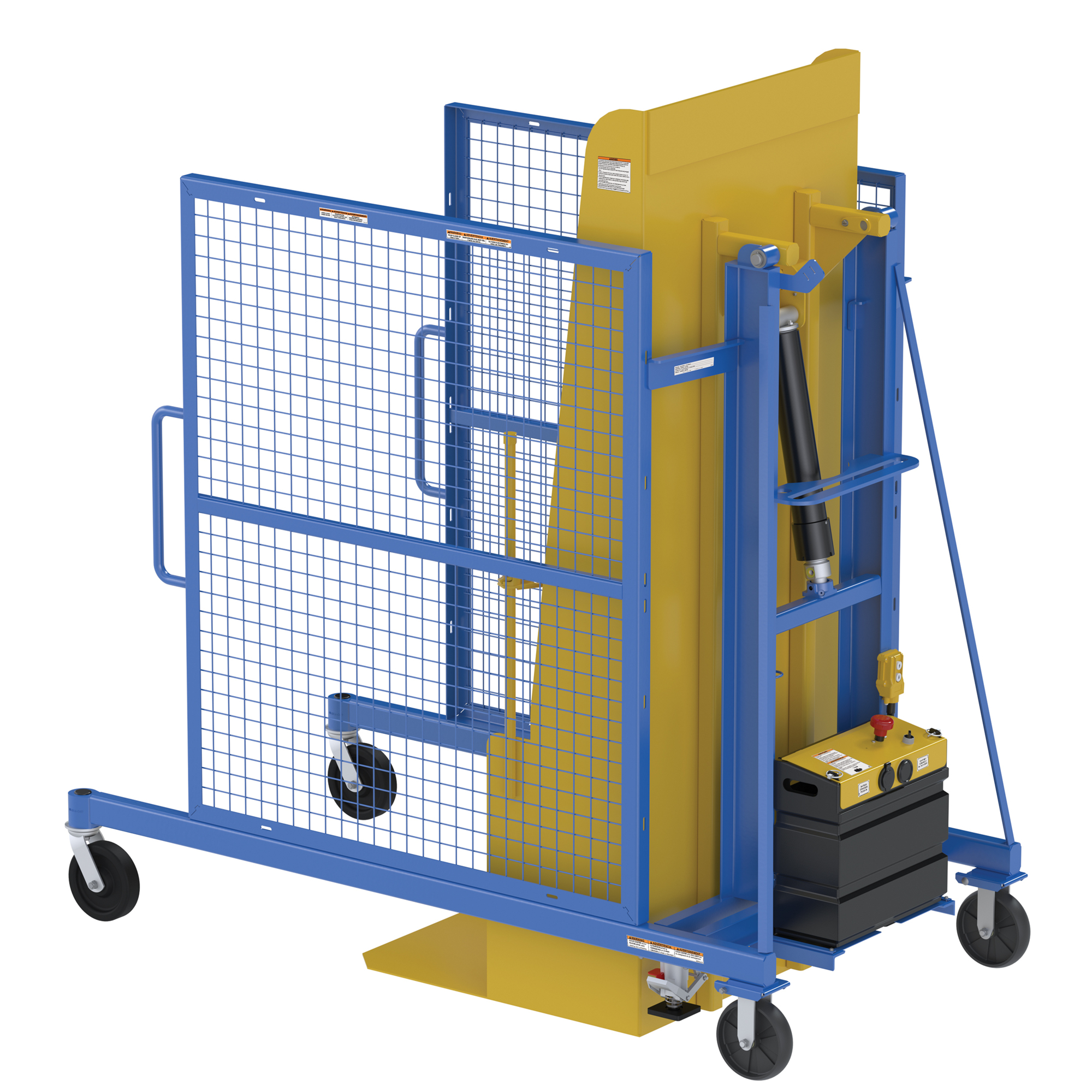 Vestil Universal DC Powered Trash Can Dumper - 400-Lb. Capacity, 71.938in. Raised Height, Electric, Model# TCD-U-72-DC