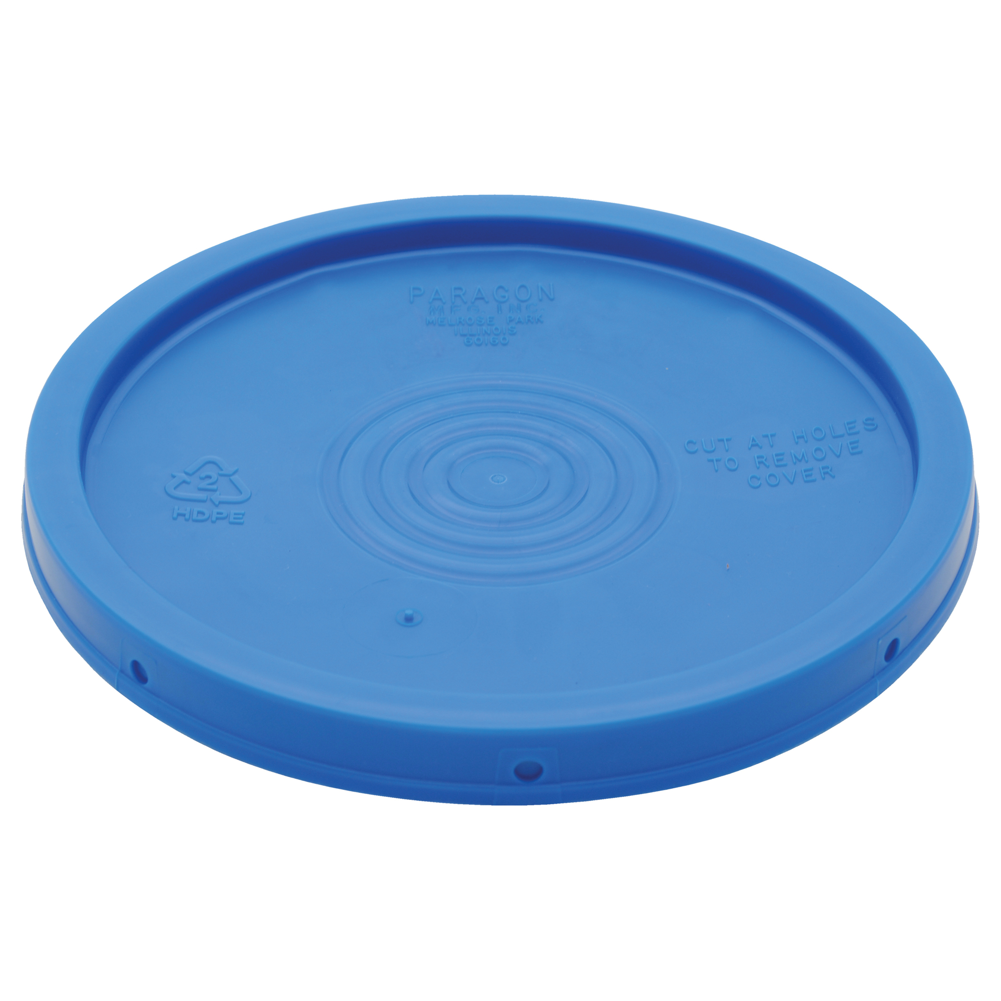 Vestil Standard Lid - Fits 3.5, 5, and 6.5 Gal. Buckets, HDPE, Blue, Model# LID-54-PB