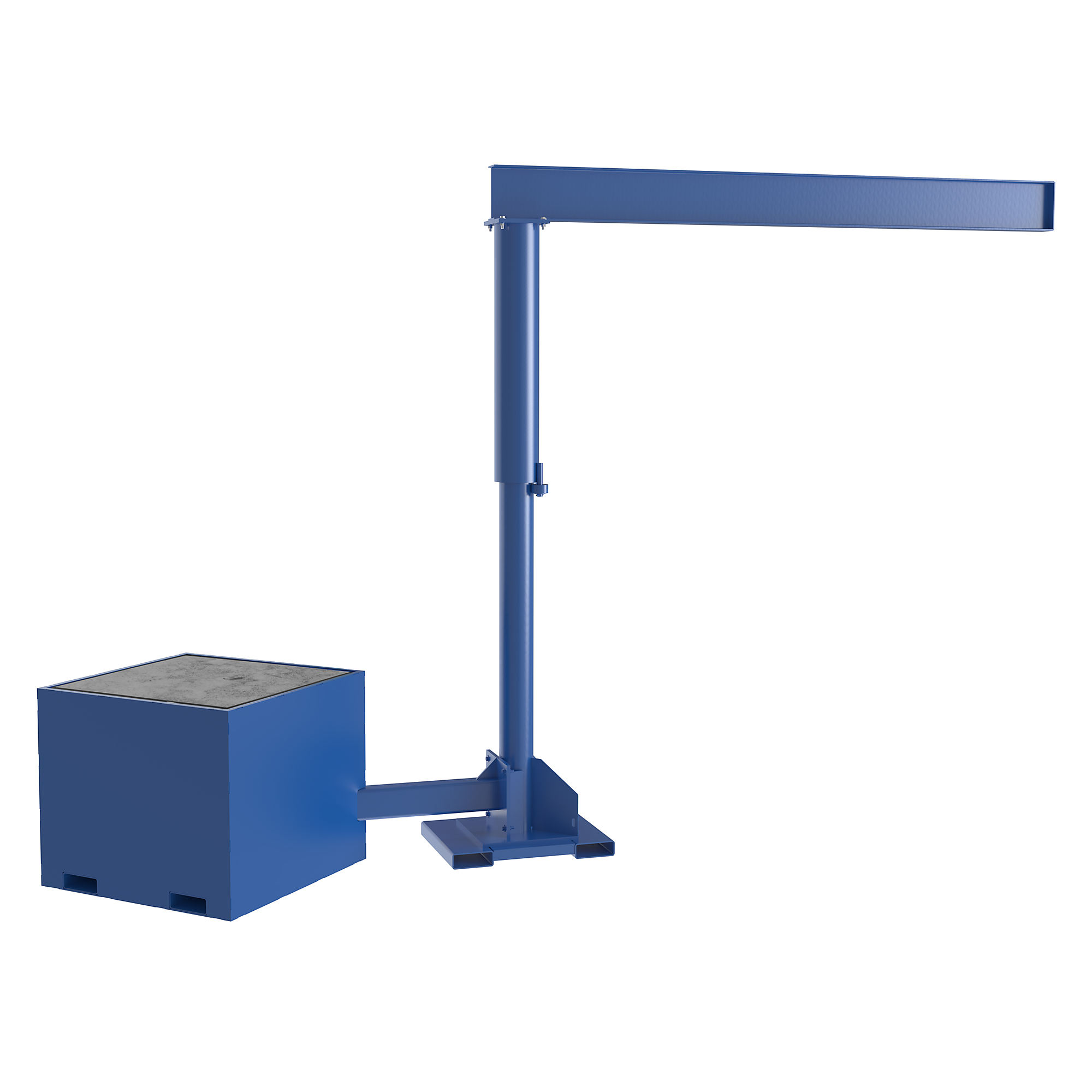 Vestil Offset Jib Crane, Fork Mount, 500lb. Capacity, 120in. Boom Length, Model# JIB-CBX-50-10-10-BC