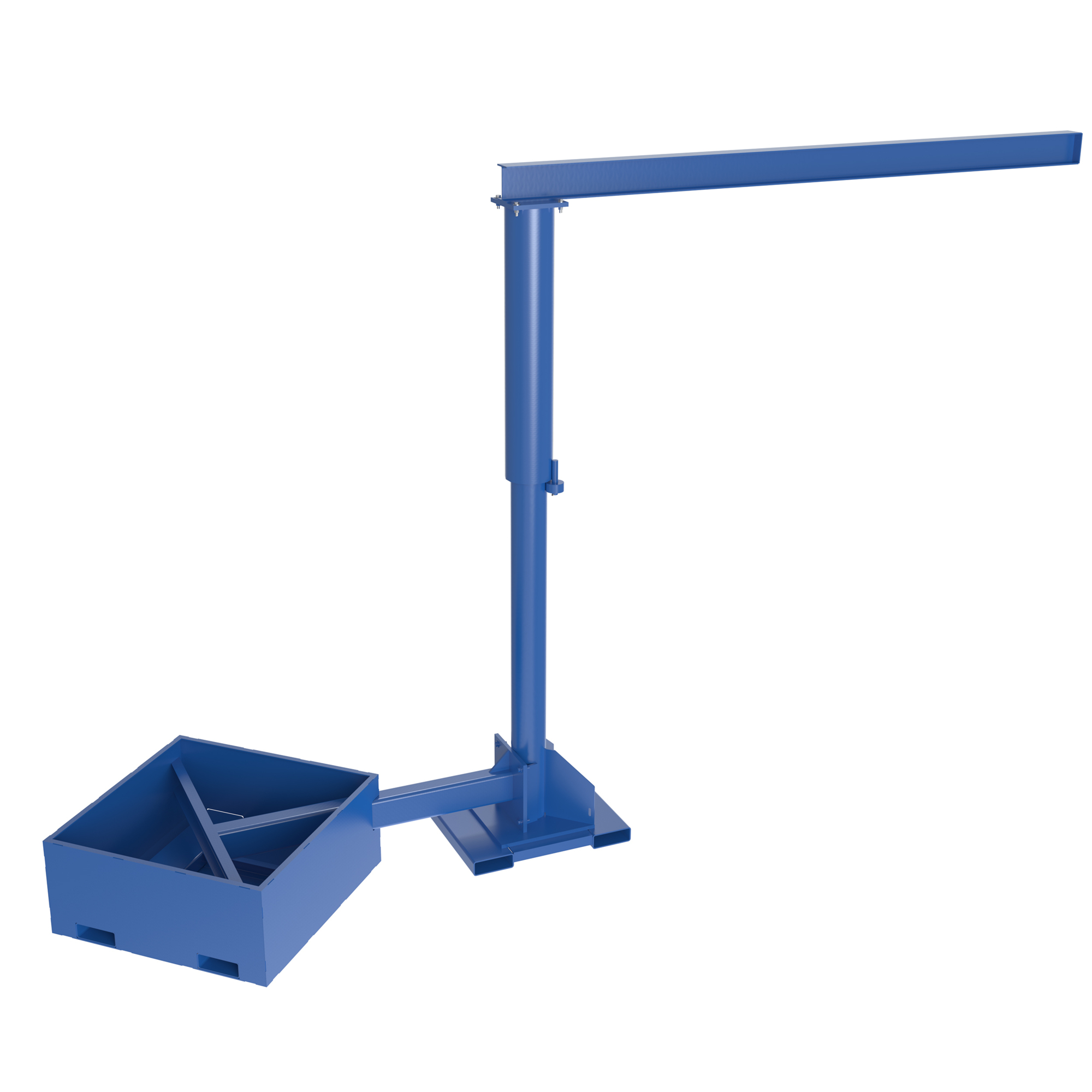 Vestil Portable Offset Jib Crane, Fork Mount, 250lb. Capacity, 120in. Boom Length , Model# JIB-CBX-25-10-10