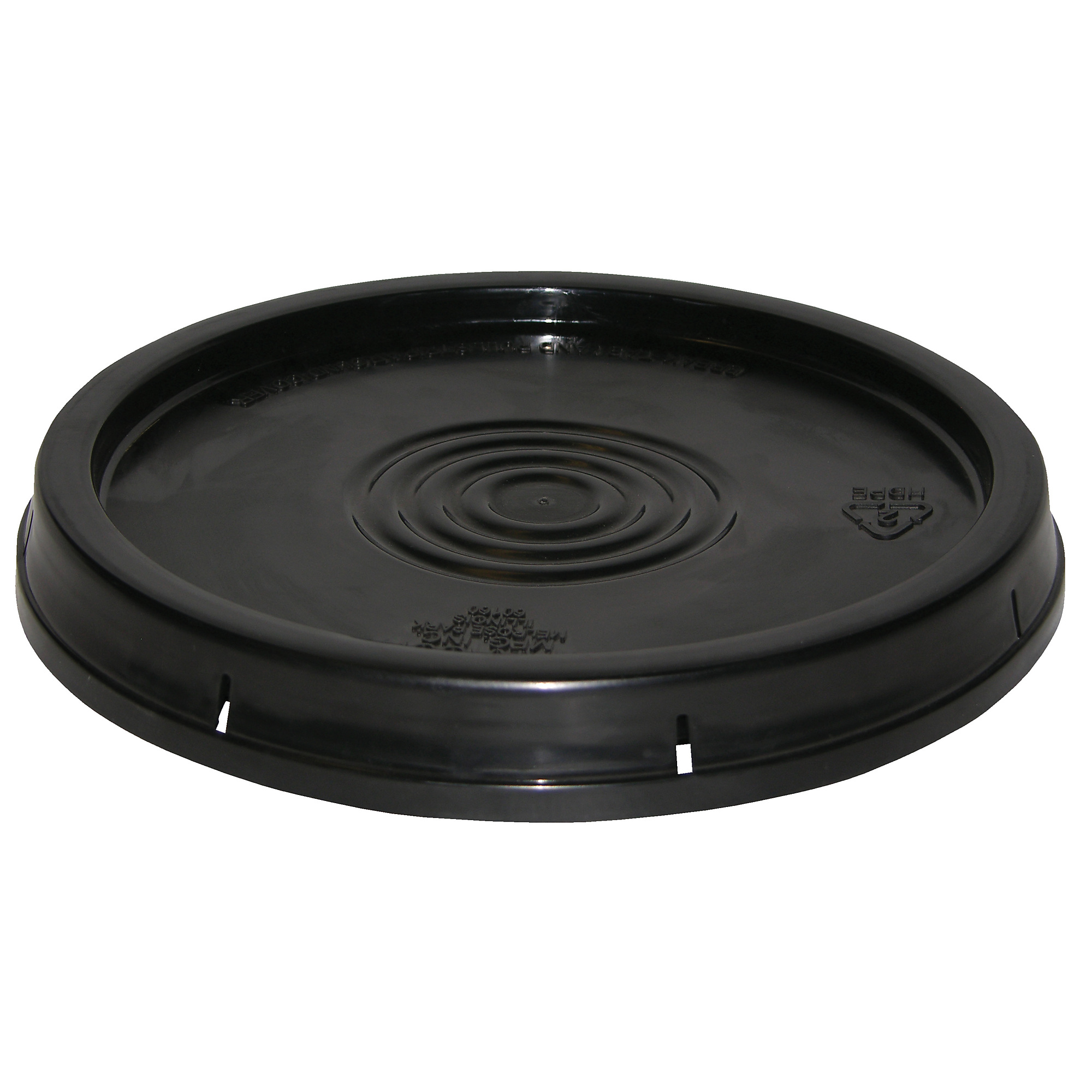 Vestil Standard Lid - Fits 3.5, 5, and 6.5 Gal. Buckets, HDPE, Black, Model# LID-54-UBK