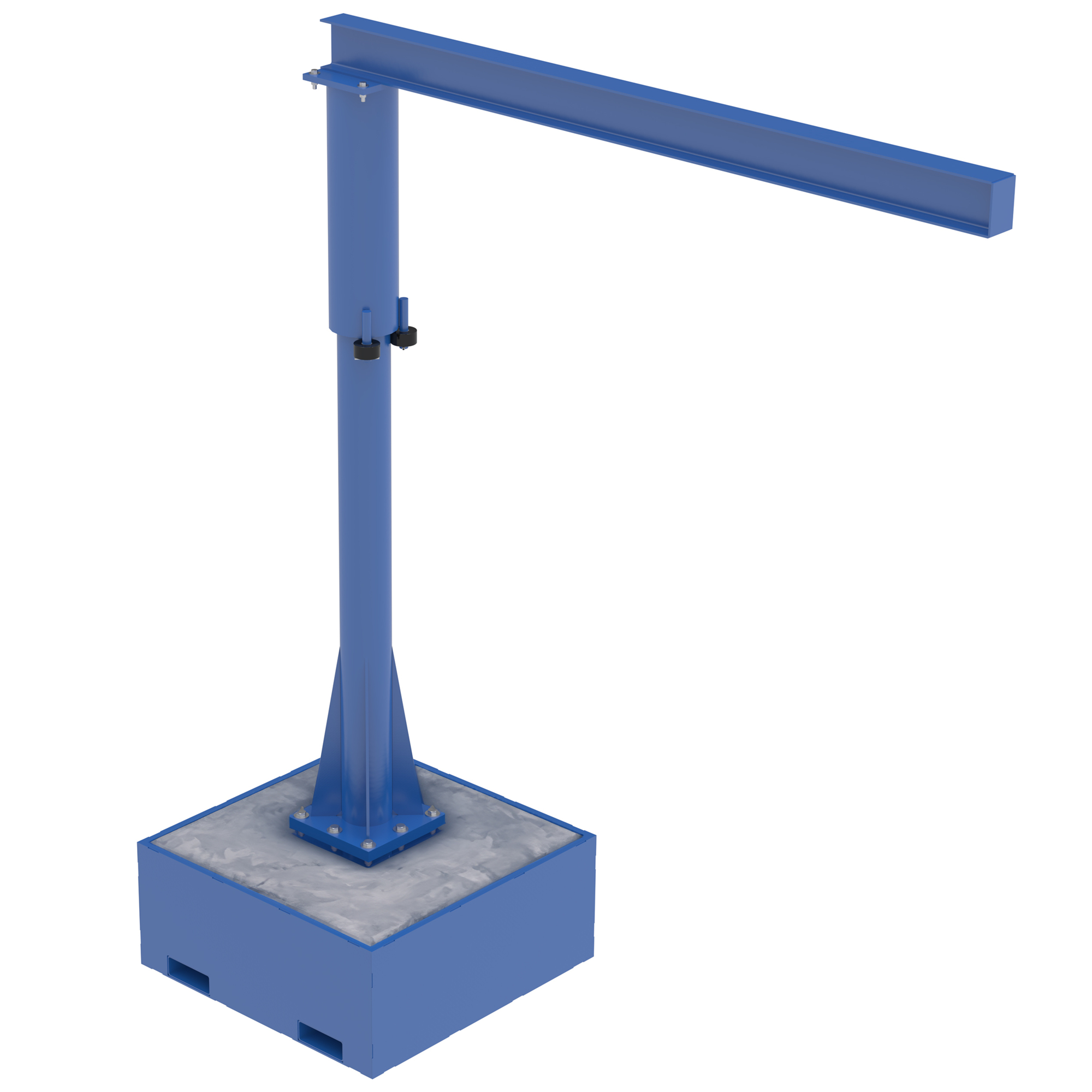 Vestil Portable Jib Crane, Fork Mount, 500lb. Capacity, 96in. Boom Length, Model# JIB-CB-50-8-10-BC