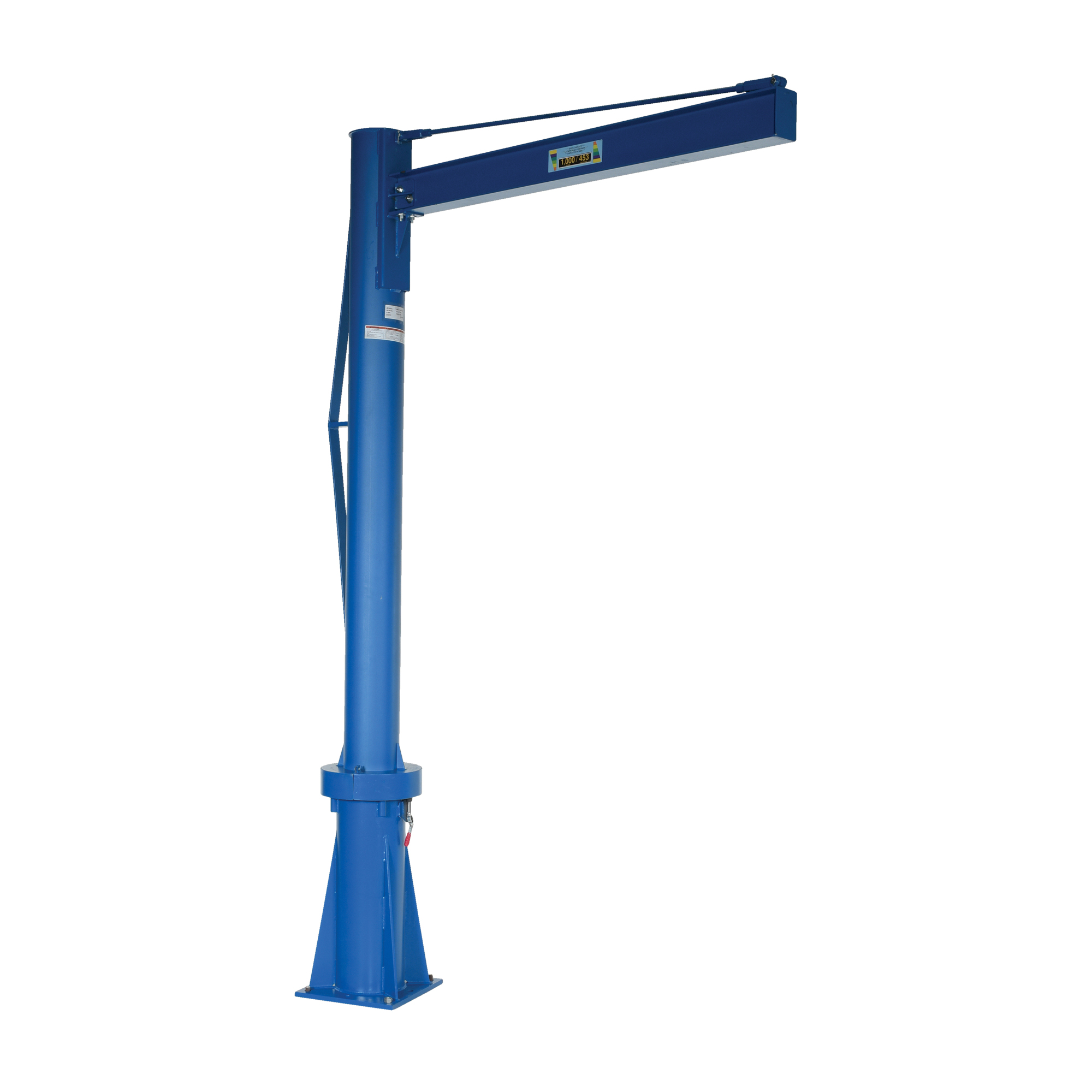 Vestil Steel Multi-Station Jib Crane — 72in. I-Beam, 1000-Lb. Capacity, Blue, Model# JIB-P-10-6-10