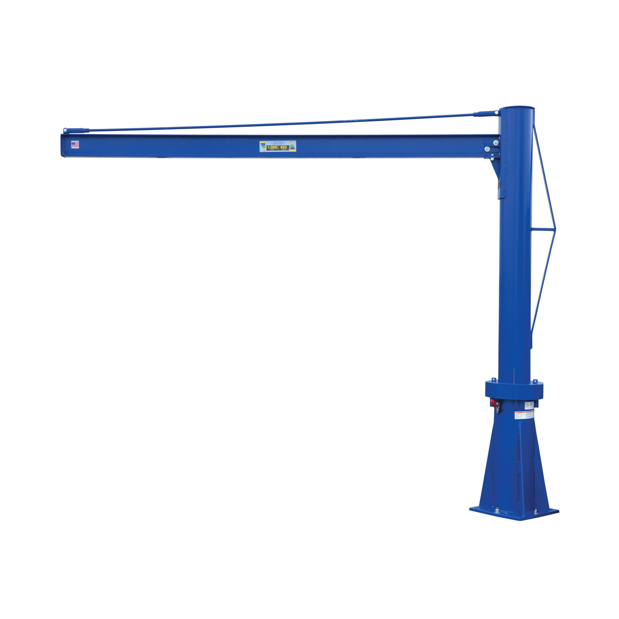 Vestil Multi-Station Jib Crane - 1000-Lb. Capacity, Floor Mount, 120in. Boom Length, Model# JIB-P-10-10-8