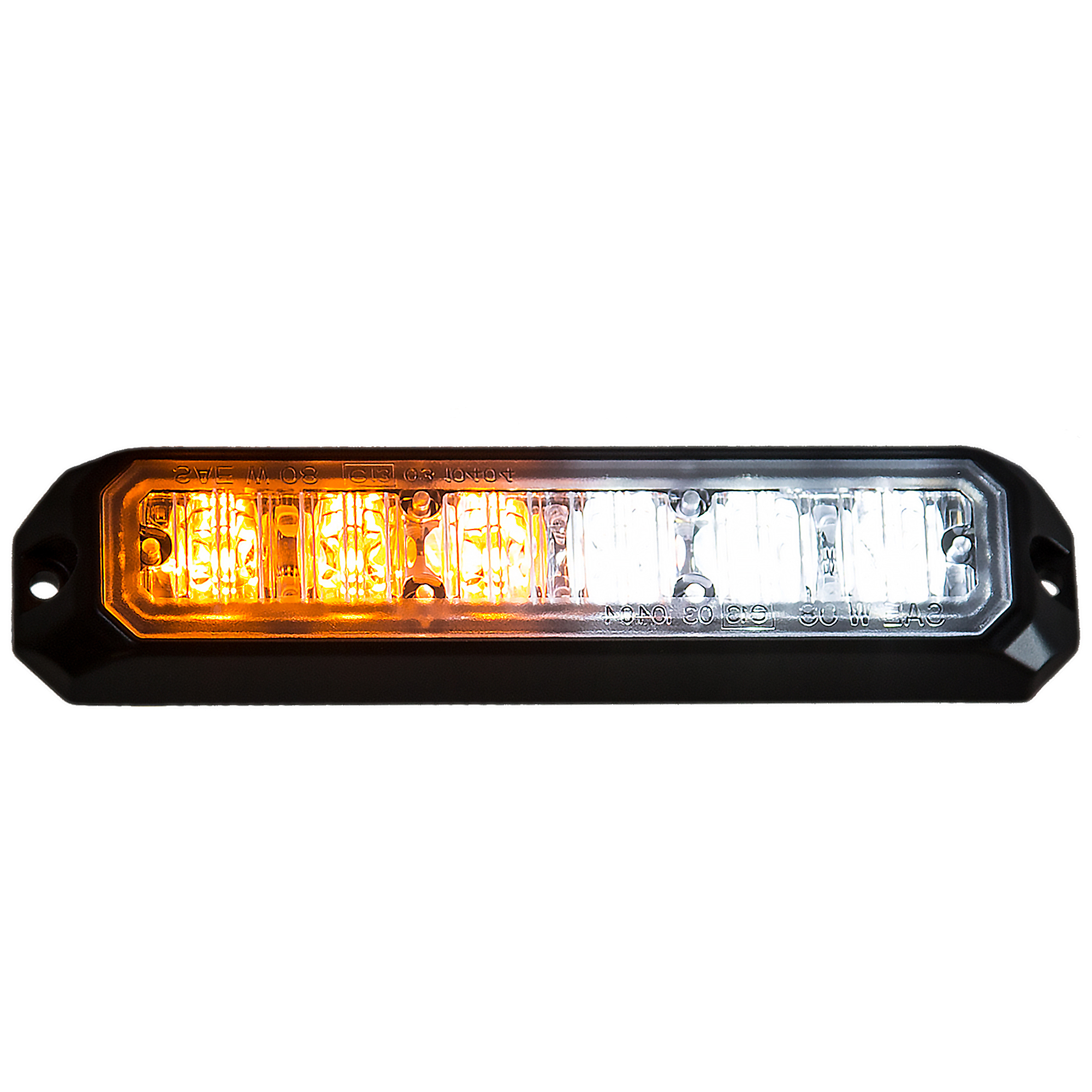 Buyers Products, 5in. LED Emergency Warning Flash Strobe Light Bar Amber/Clear, Light Type LED, Lens Color Multi, Included (qty.) 1 Model# 8891502