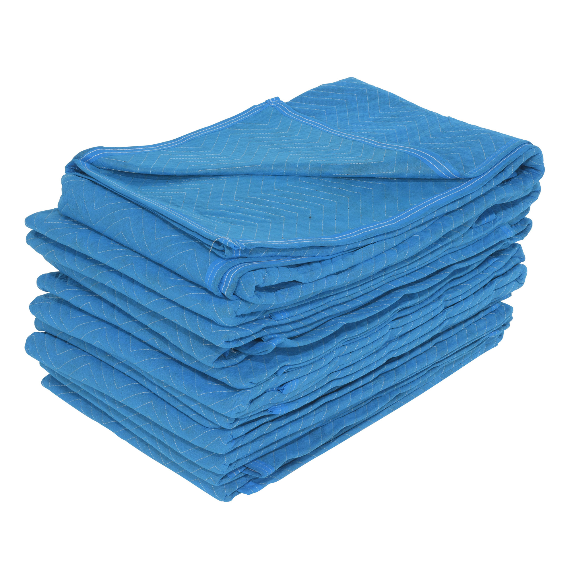Vestil Moving Blankets - 80in. x 72in., Blue, Cotton Fabric, 12 Pk, Model# QPC-7280-DP-12PK