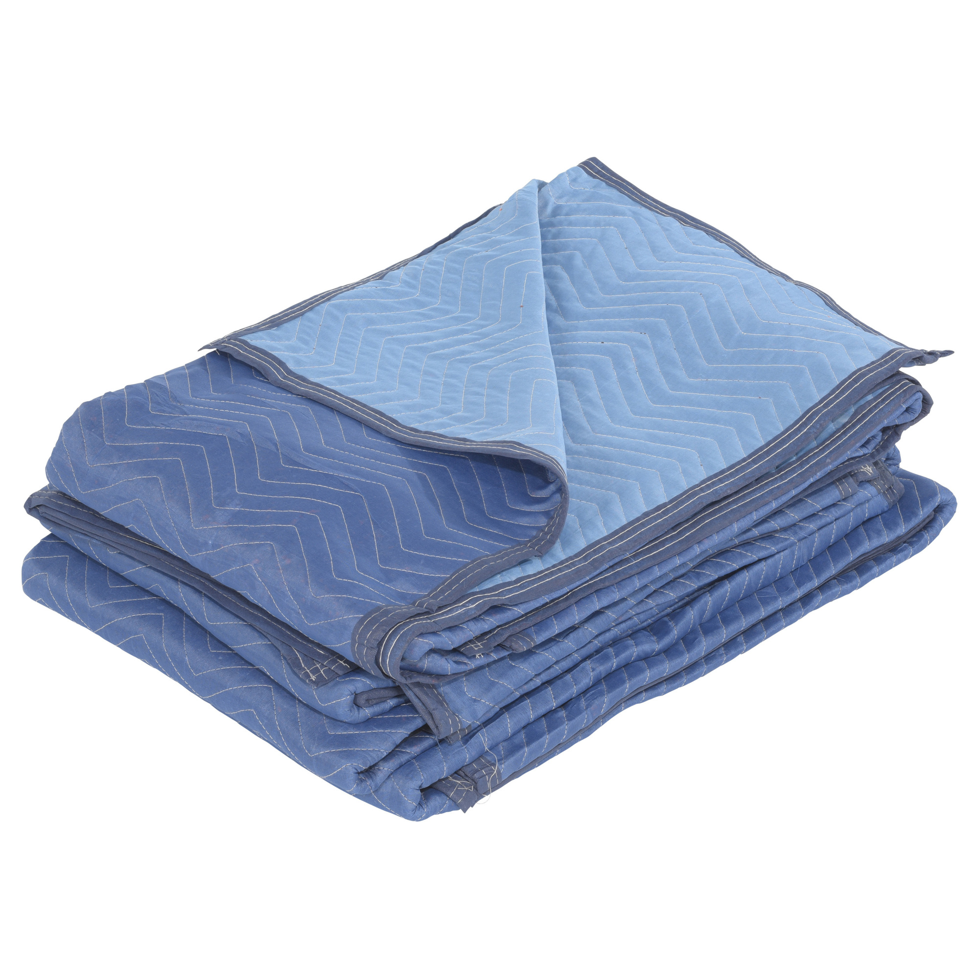Vestil Moving Blankets - 80in. x 72in., Quilted, Water and Mildew Resistant, Blue, 4 Pk, Model# QPC-7280-UP-4PK