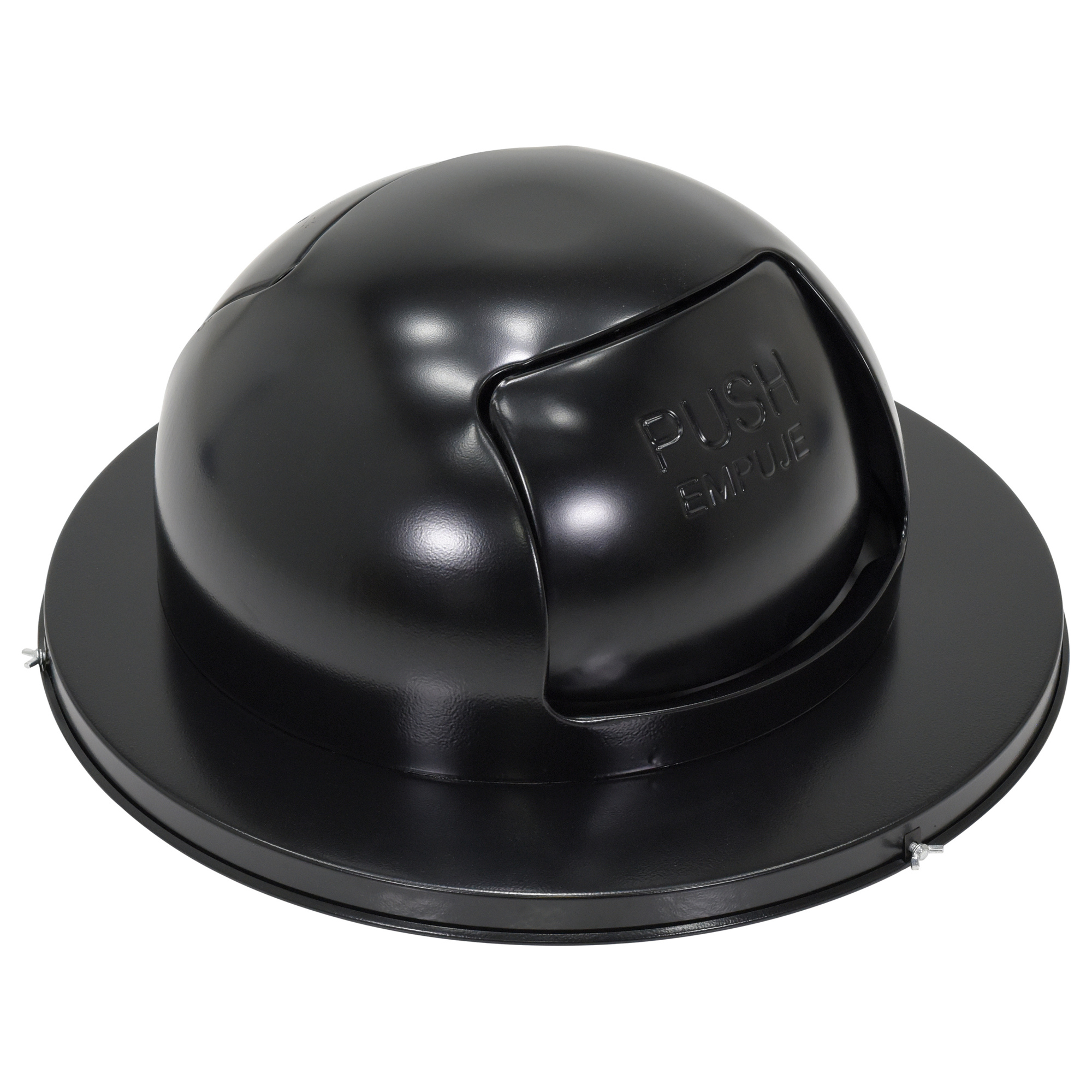 Vestil Steel Waste Disposal Top - Dual Door, Fits 55-Gallon Drums, Powder-Coat Finish, Model# TRASH-TOP-DD-BK