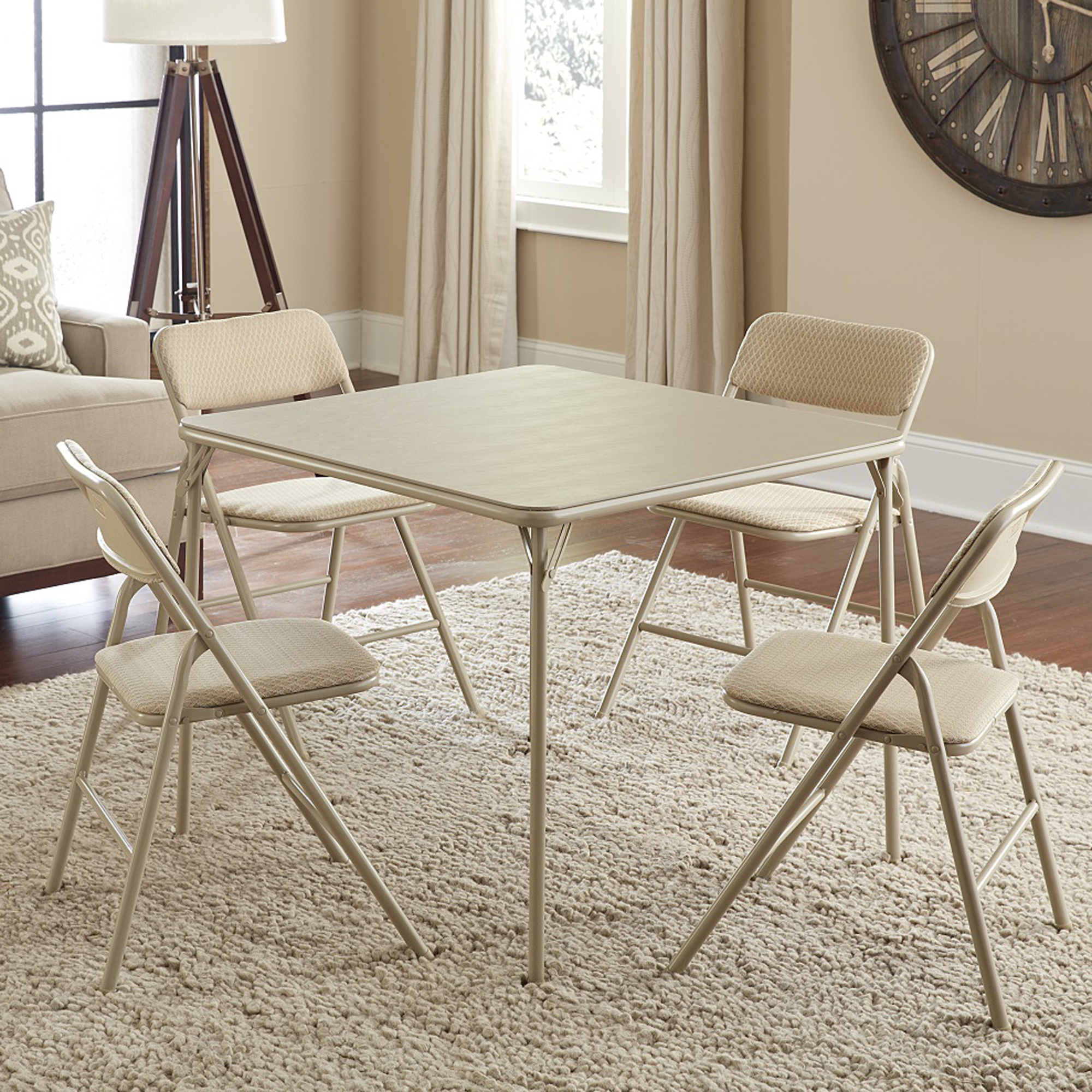 Cosco X Folding Table Cosco, 5-Pc Folding Set W/ Card Table Padded