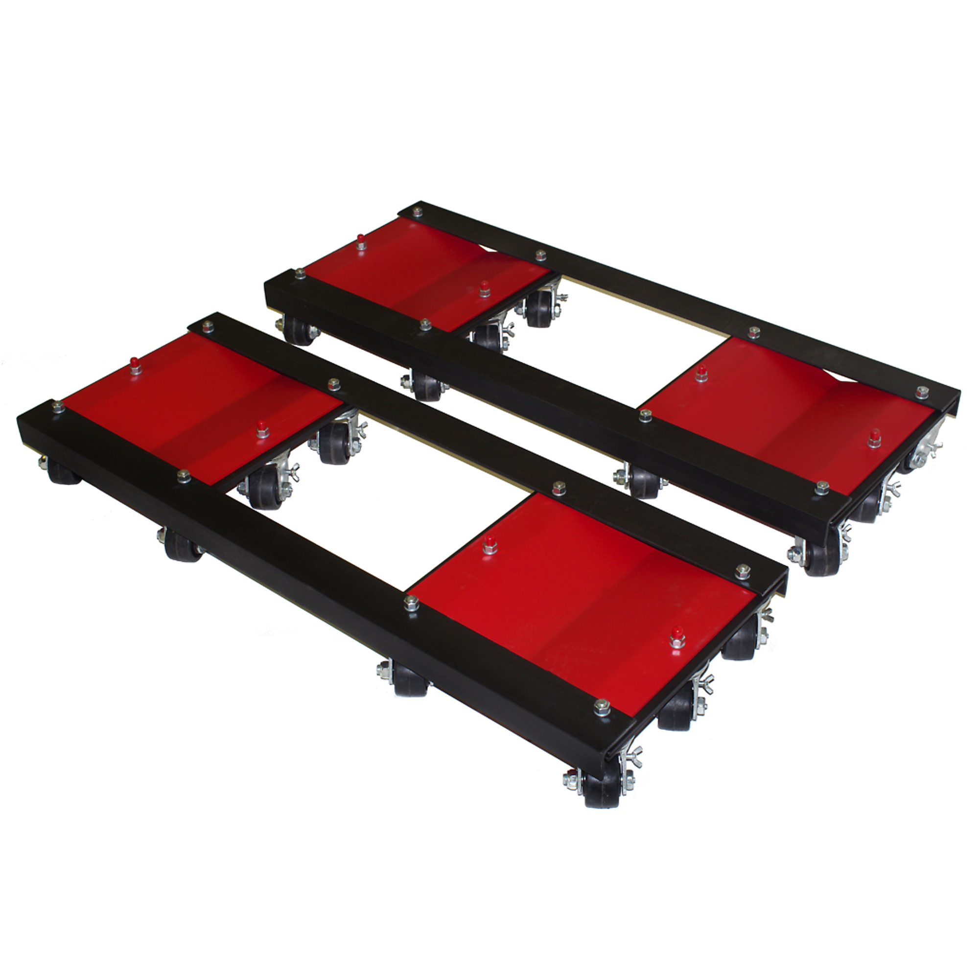 Merrick Auto Tandem Dolly - 8000-Lb. Capacity, Steel, 3in. Heavy-Duty Casters, Model# M998051
