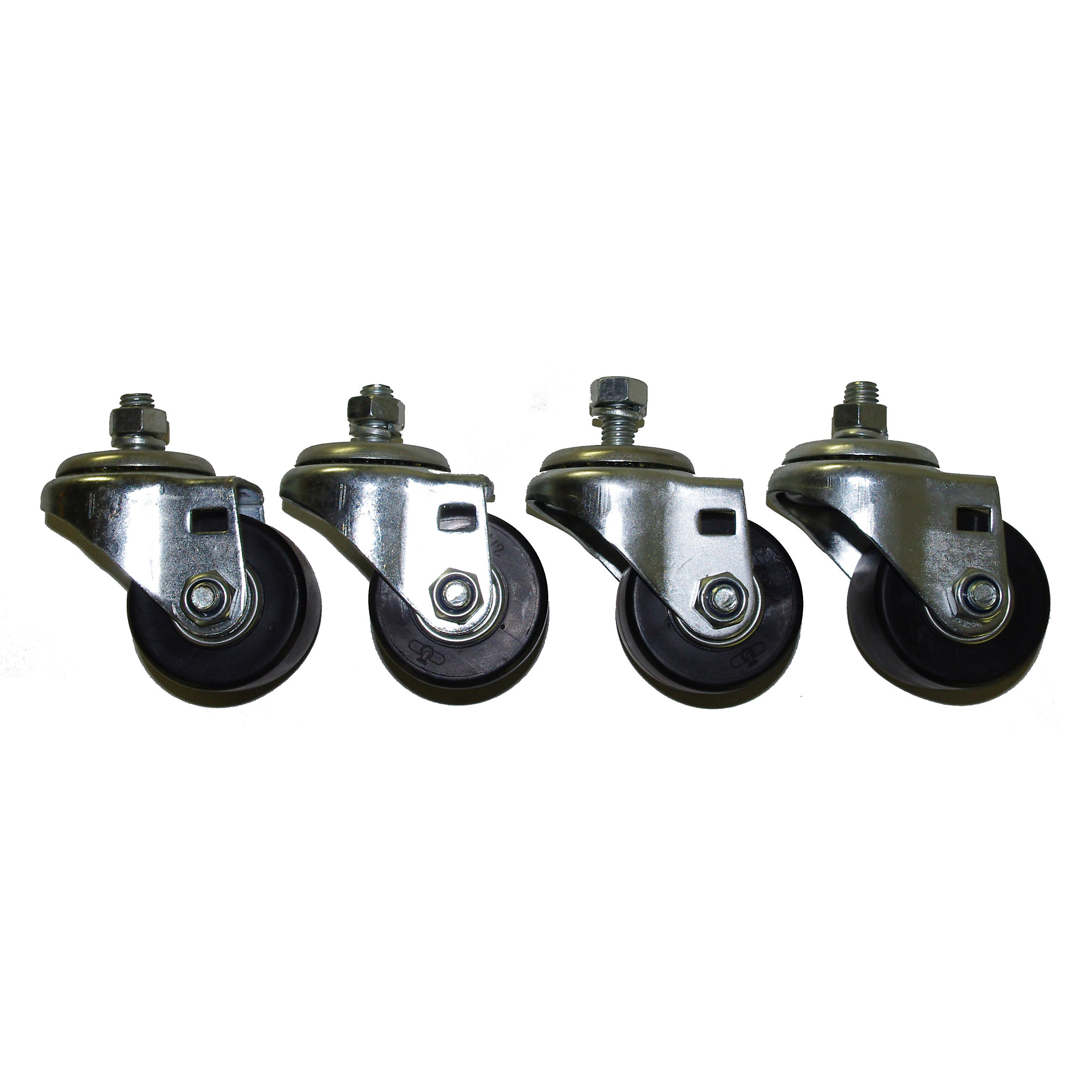Merrick Auto Set of 4 Casters - 2.5in. Diameter, Steel, 625-lb. Capacity per Caster, Model# M998120