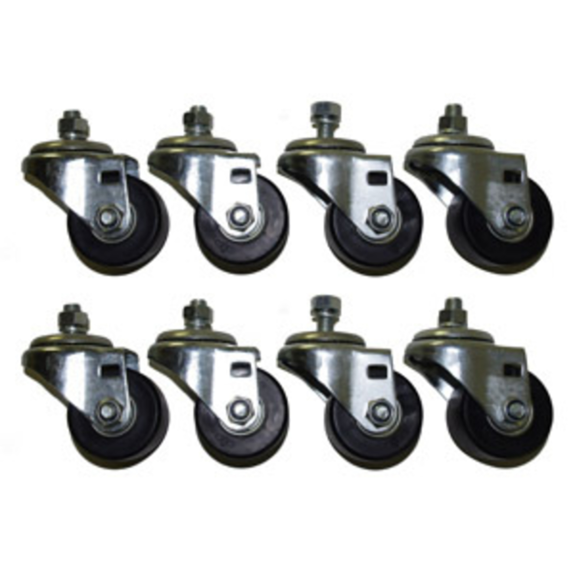 Merrick Auto Heavy-Duty Casters - Set of 8, 2.5in. Diameter, Steel, 625 Lb. Capacity Each, Model# M998134