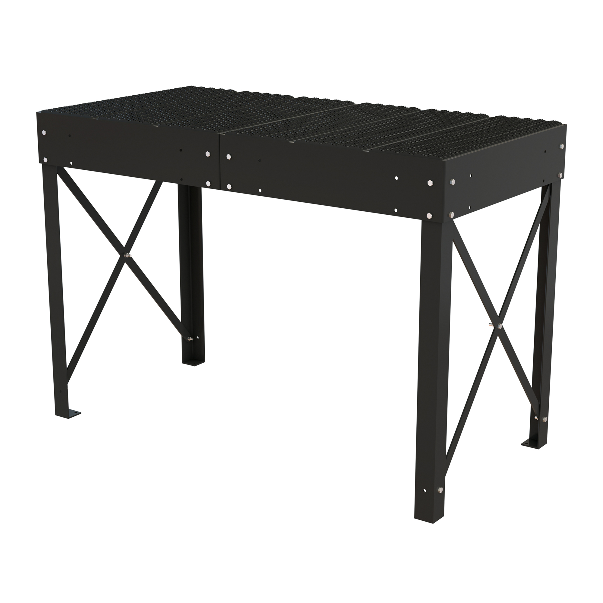 Vestil Steel Personnel Work Platform 30 In. Tall 36 In. x 72 In. Black