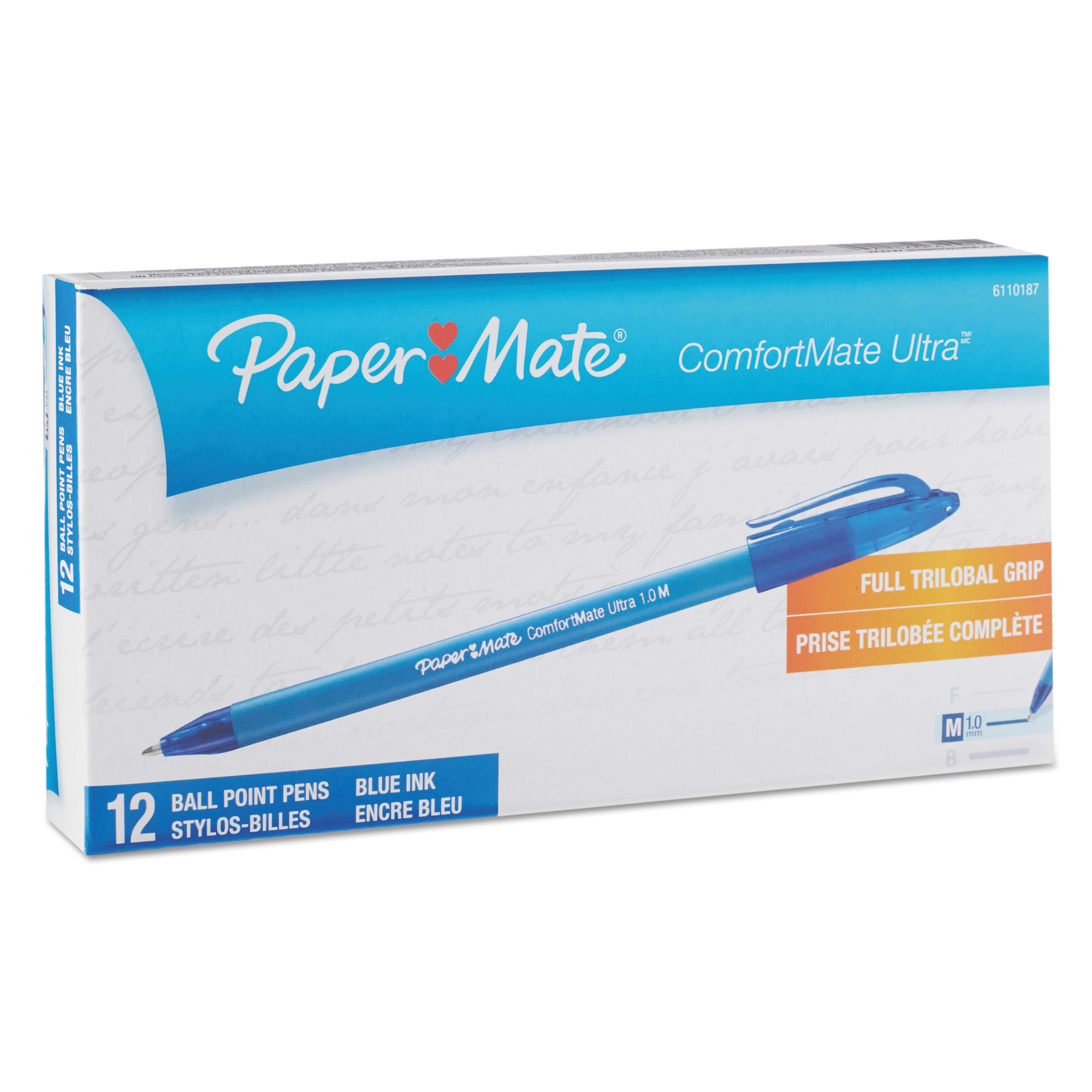 Paper Mate, ComfortMate Ultra Ballpoint Pen, Stick, M, Blue, Color ...