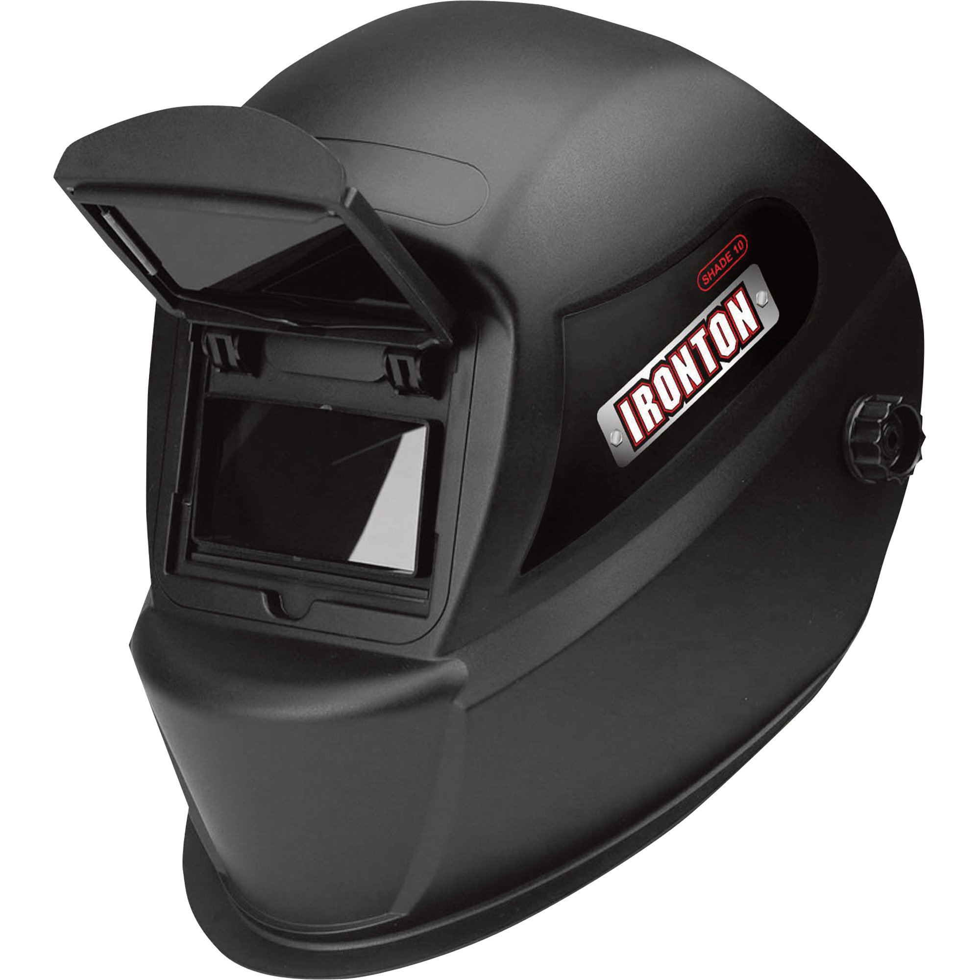 Ironton Flip-Up Welding Helmet — Fixed Shade 10, Black