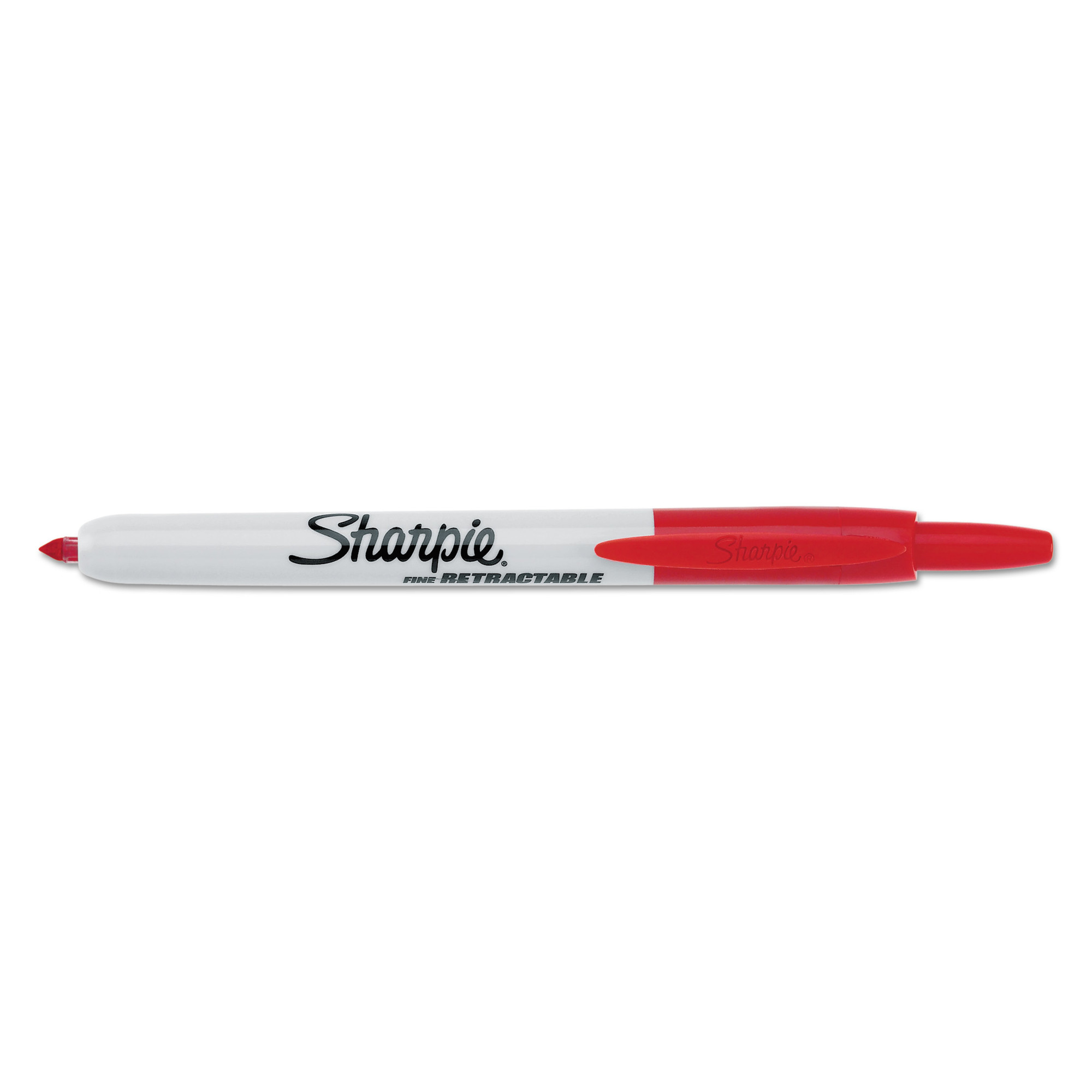 Tip Red Color Sharpie/Irwin, Retractable Permanent Marker, Fine Bullet Tip, Red ...