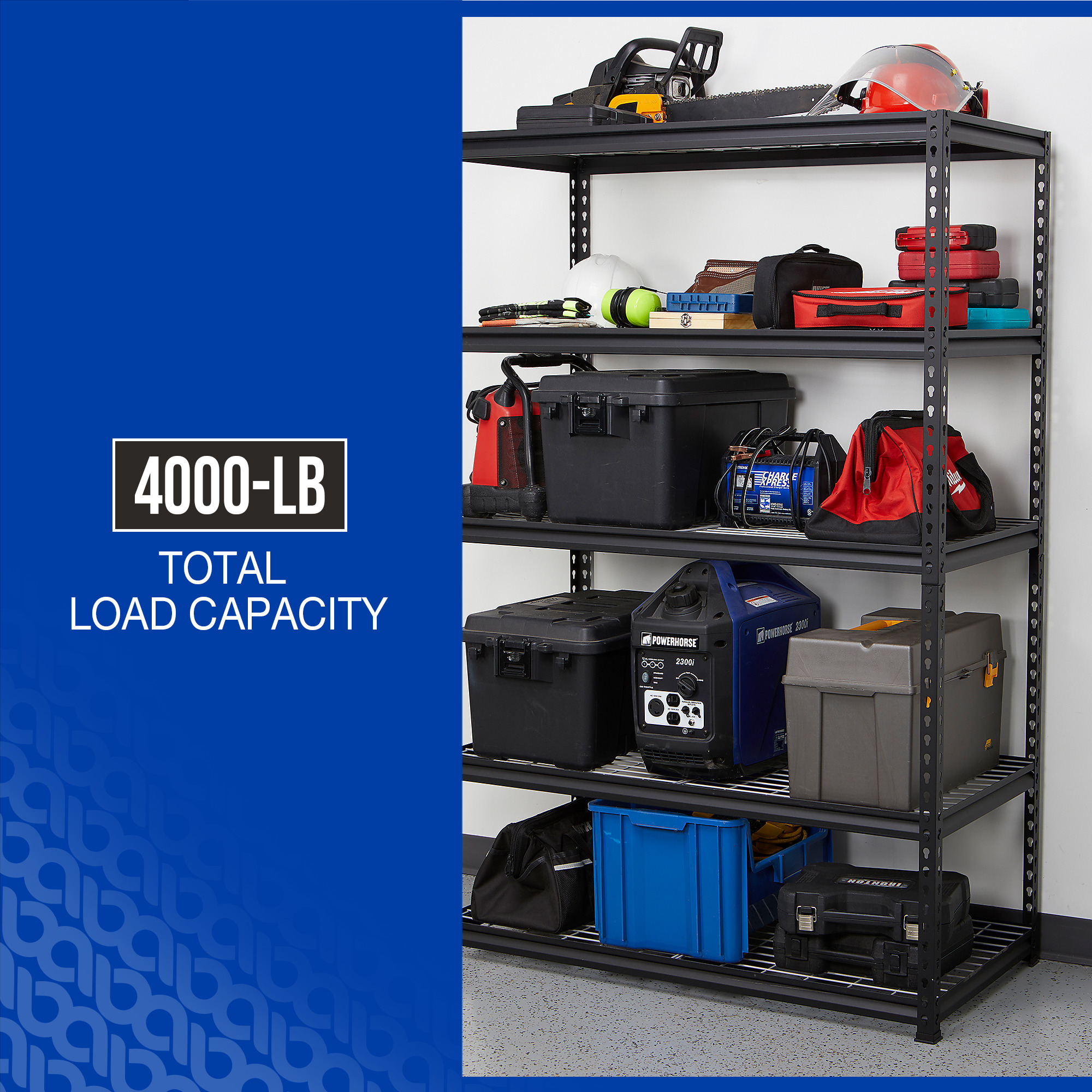 thumbnail image 2 of NAIZEA 5-Tier Heavy Duty Storage Shelving Unit – 72” H, 1000 Lbs Capacity Per Shelf, Adjustable 2 of 3