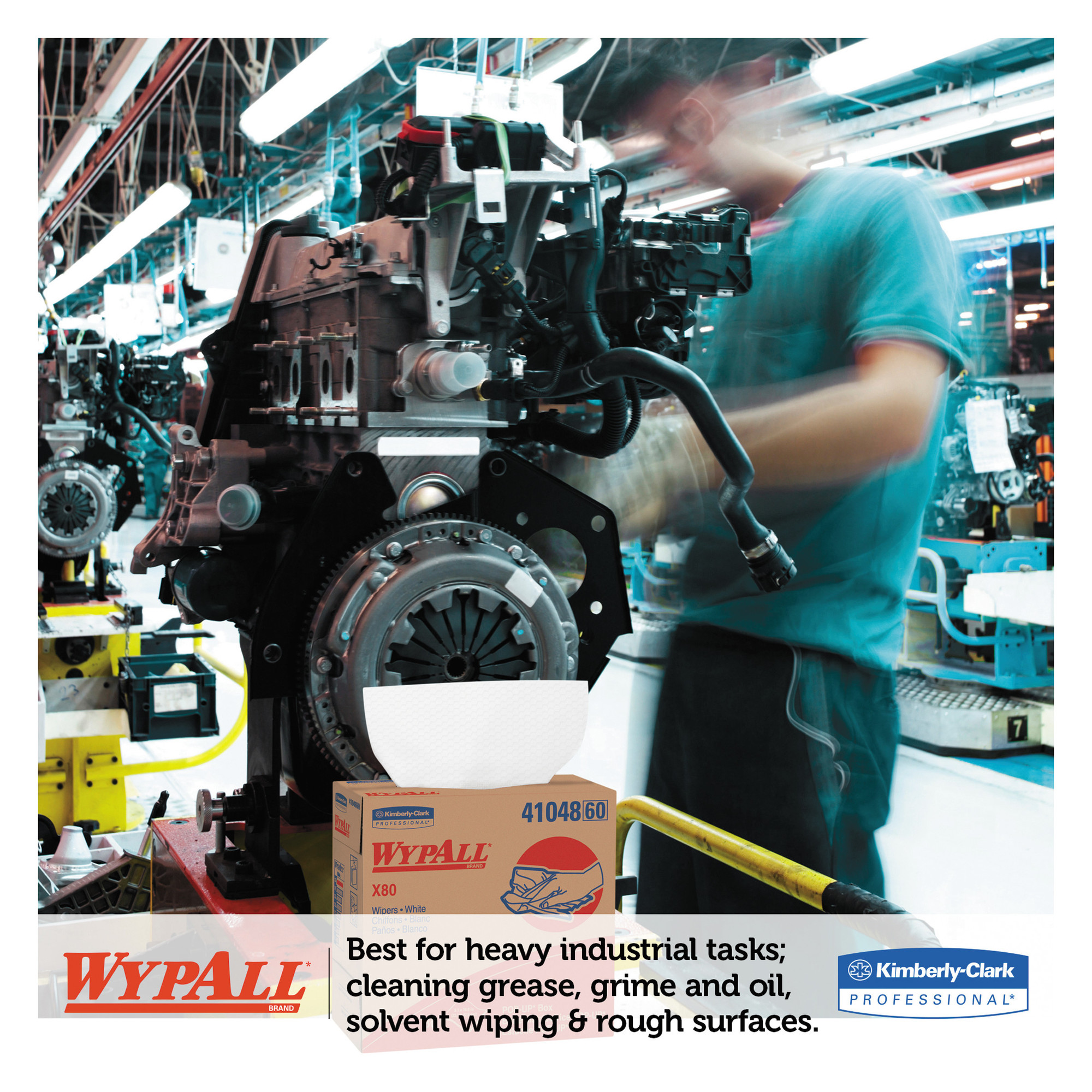 WypAll X80 Cloths, HYDROKNIT, Pop-Up Box, Product Type Rags, Length 16. ...