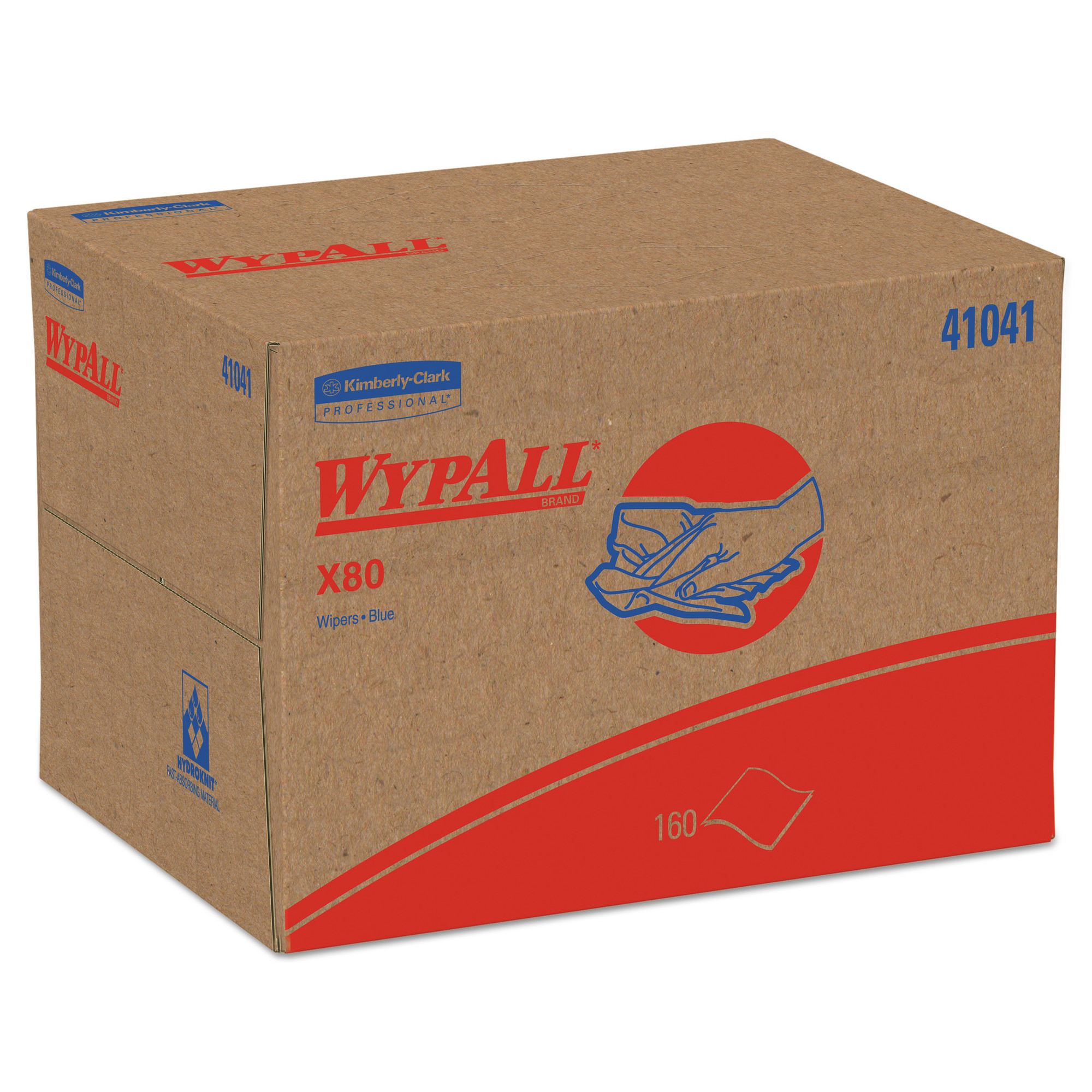 WypAll X80 Cloths, BRAG Box, HYDROKNIT, Product Type Rags, Length 16.8 ...