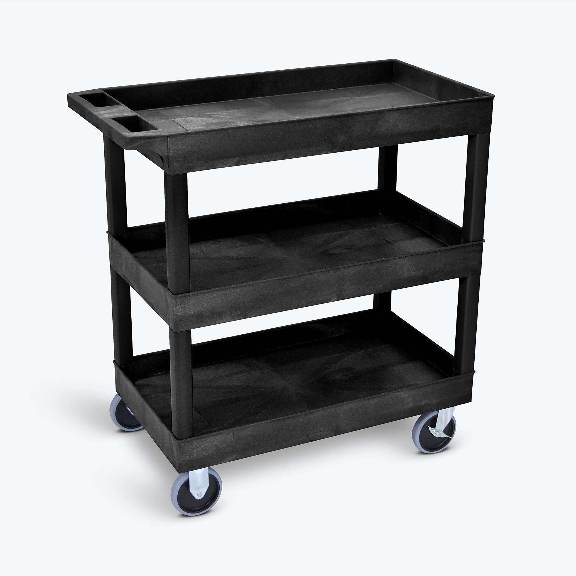 Luxor 32in. x 18in. Tub Cart - Three Shelves, Total Capacity 500 lb, Model# EC111HD-B