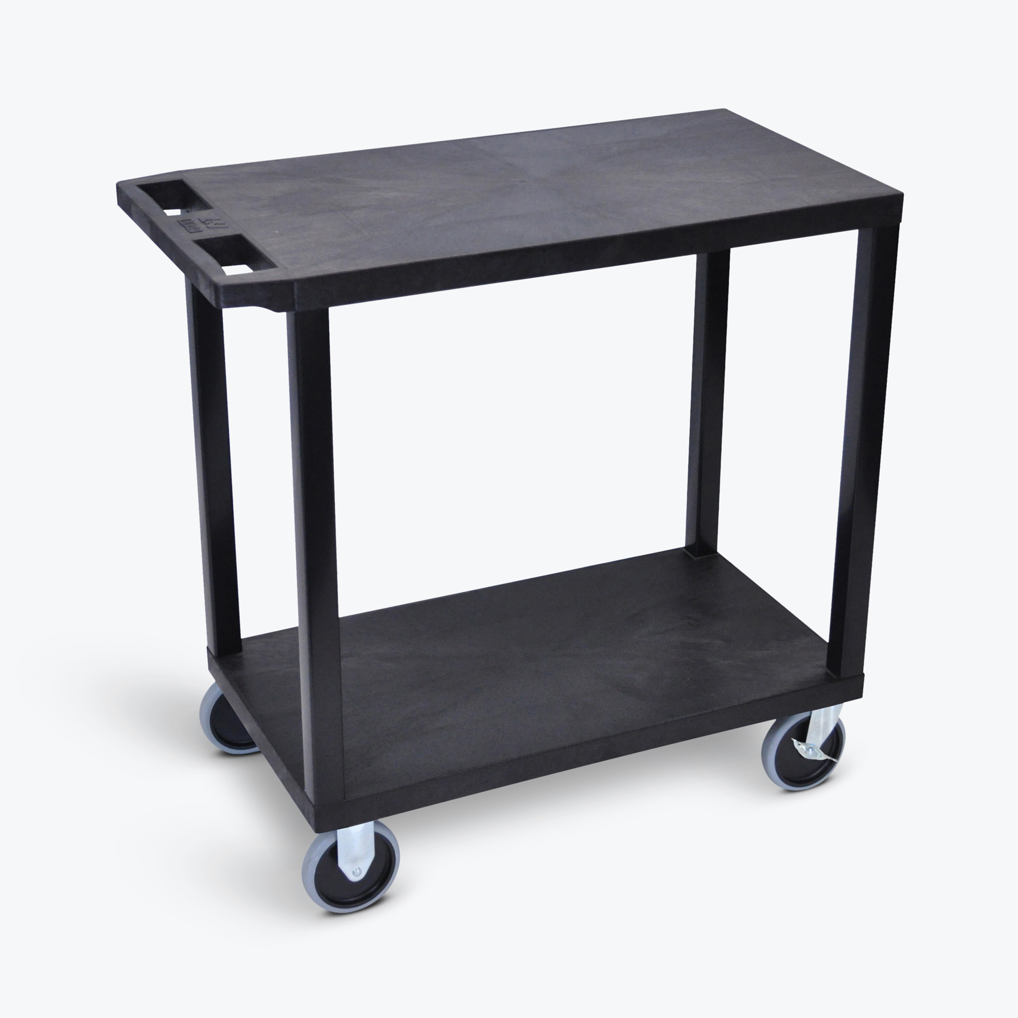 Luxor 32in. x 18in. Cart - Two Flat Shelves, Total Capacity 500 lb, Model# EC22HD-B