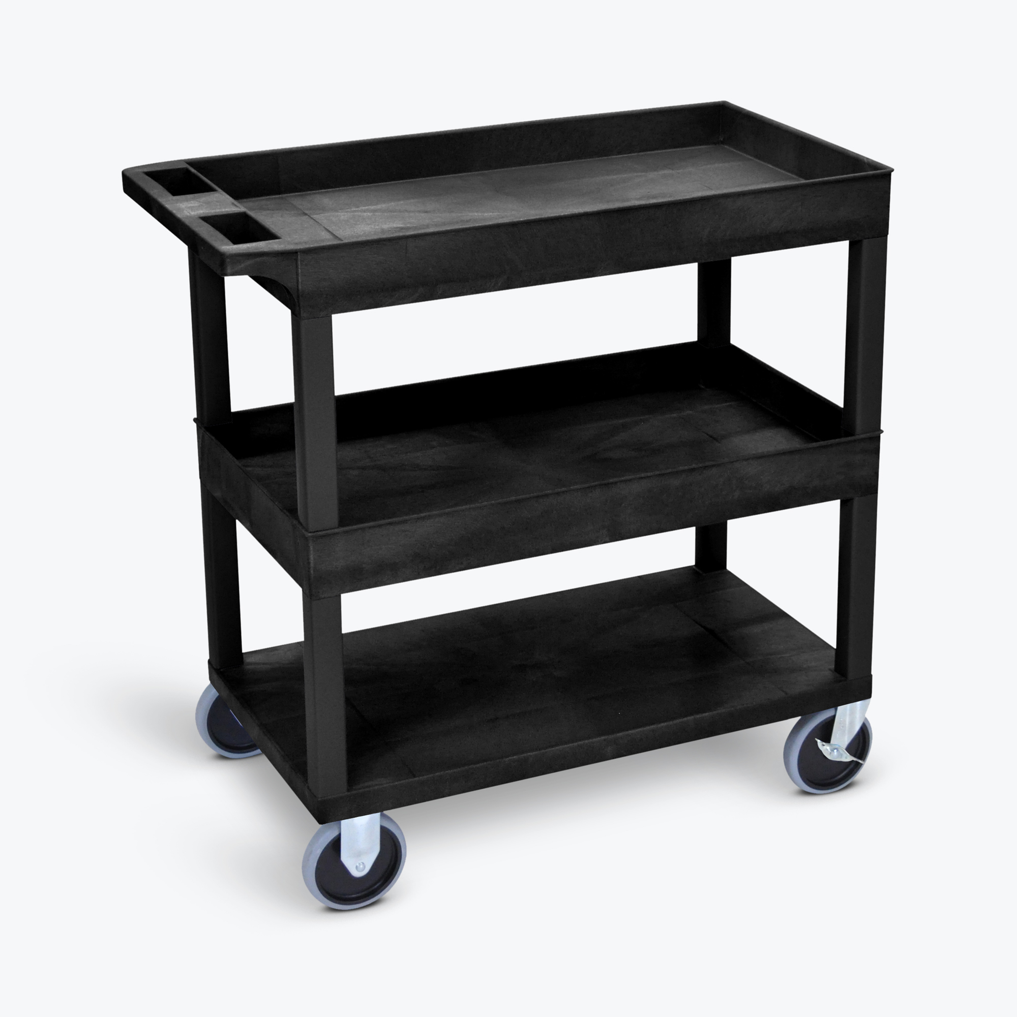 Luxor 32in. x 18in. 2 Tub Shelves,1 Flat Shelf, Capacity 500lb. Polyethylene, Model# EC112HD-B