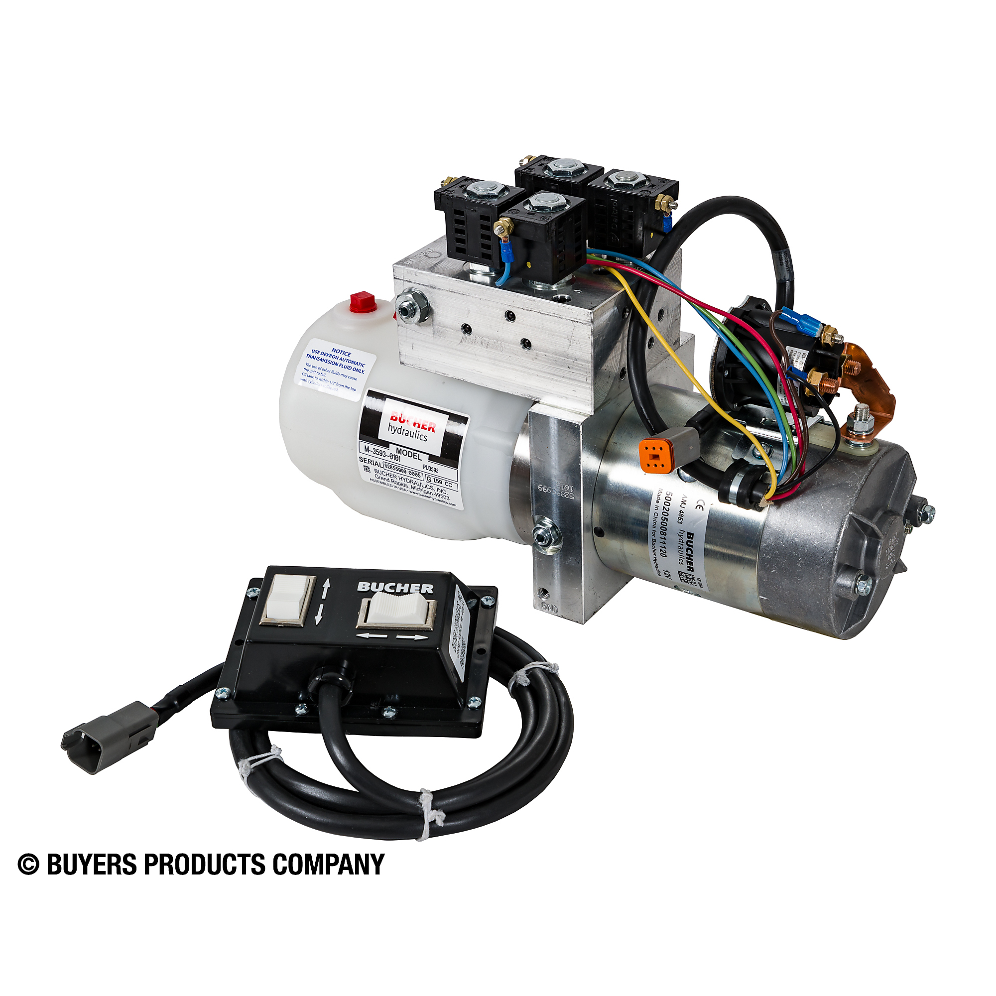 Buyers Products, 12V DC Power Unit, Max. PSI 2000 Max. RPM 0 Model# PU3593