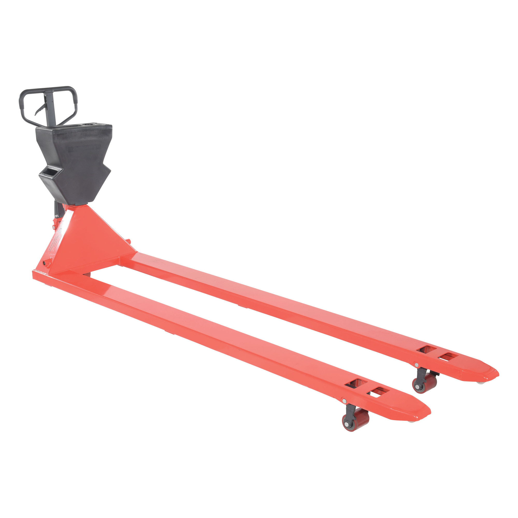 Vestil Pallet Truck with P-Caddy - 109in. Fork Length, 4000-Lb. Capacity, 2.88in. Min. Lift Height, Red/Black, Model# PM4-2796-UP-002