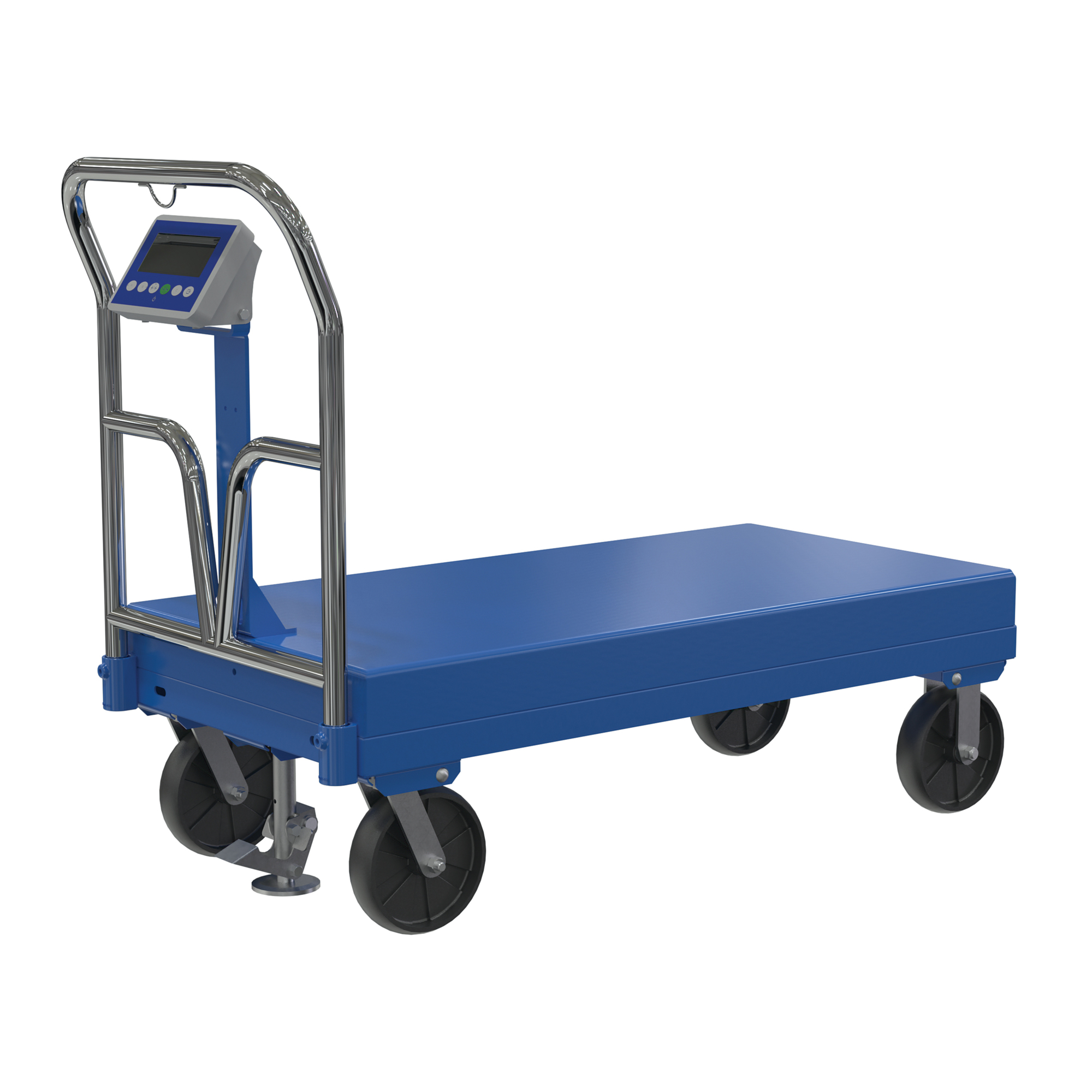Vestil Steel Platform Truck with Scale - 3600-Lb. Capacity, 24in. x 36in. Platform, Removable Handle, Model# SPT-2436-SCL