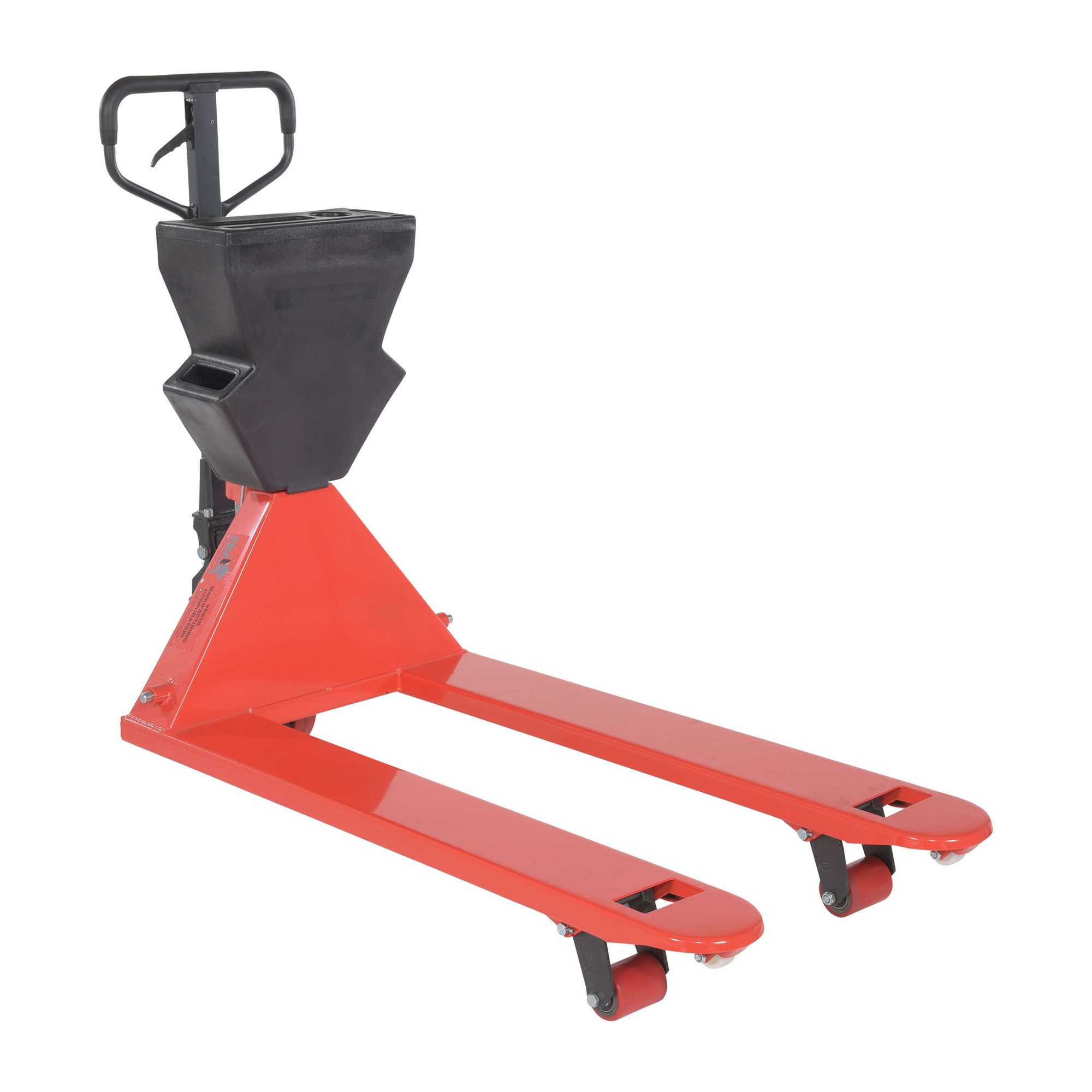 Vestil Steel/Plastic Pallet Truck 61-3/16 In. x 27 In. x 48 In. 5500 Lb. Capacity Red with Black P-Caddy
