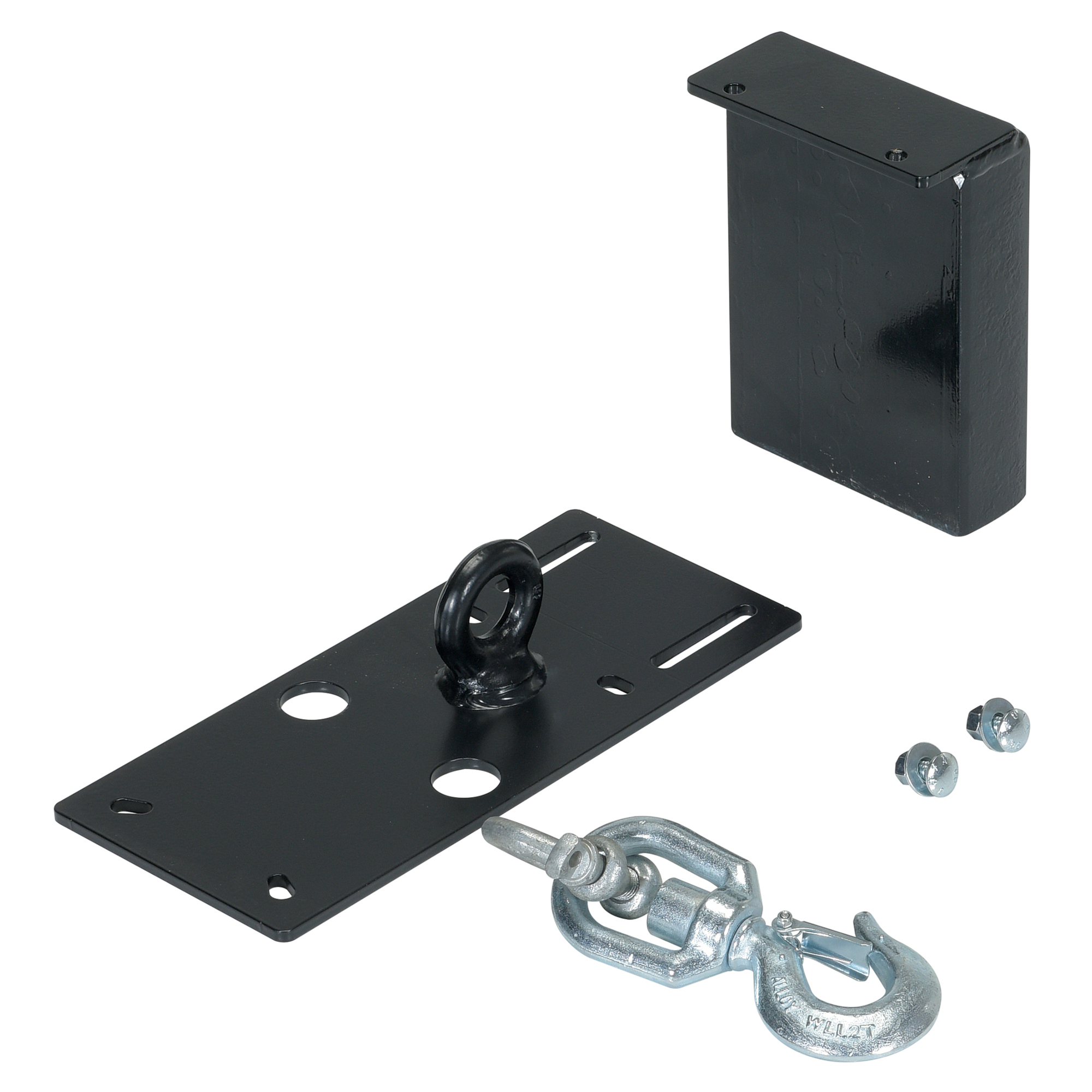 Vestil Swivel Hook Plate 21-9/16 In. x 8 In. x 19-1/8 In. 1500 Lb. Capacity For Mini Cable Hoist Black