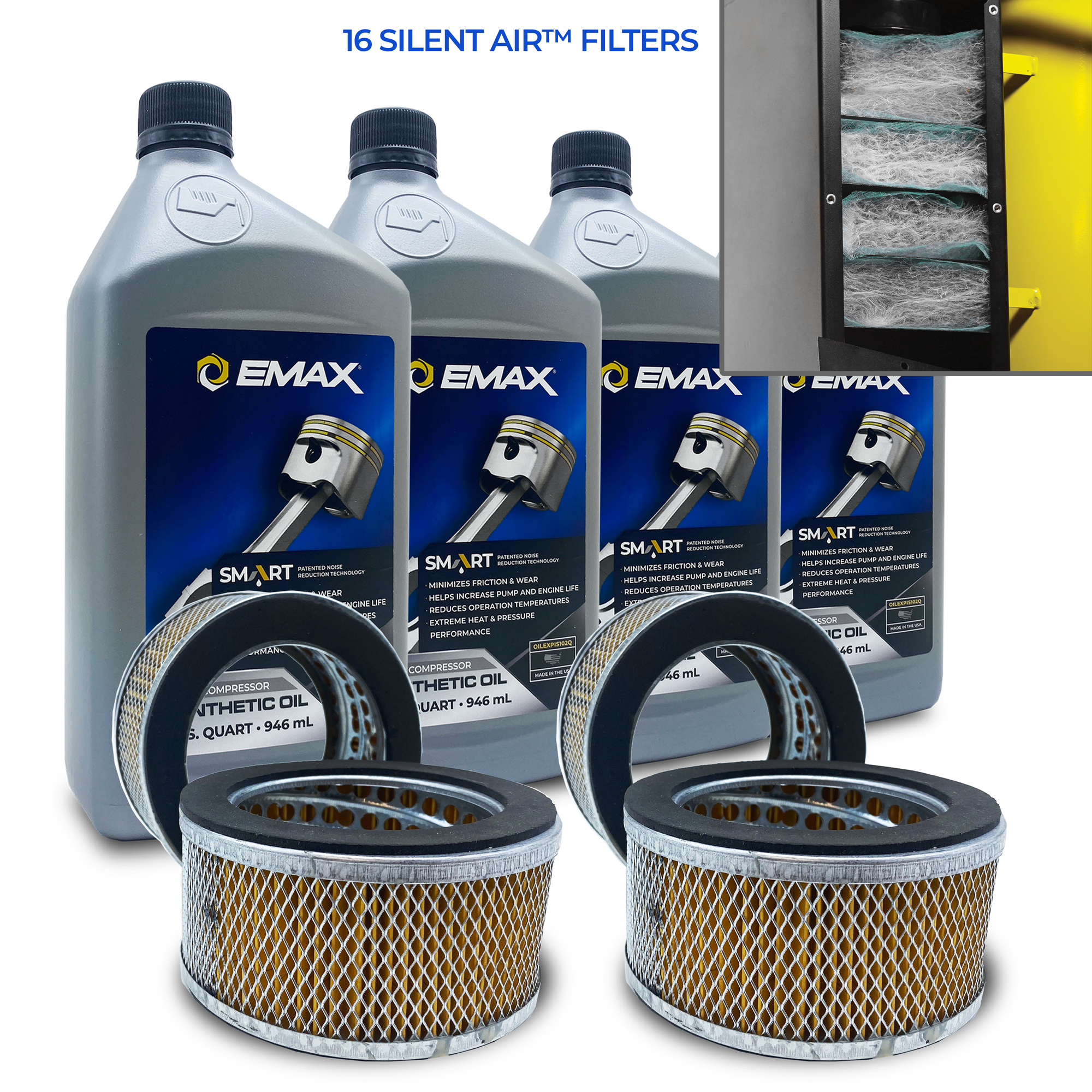 EMAX Lifetime Pump Warranty 510HP Piston Air Compressor, Maintenance