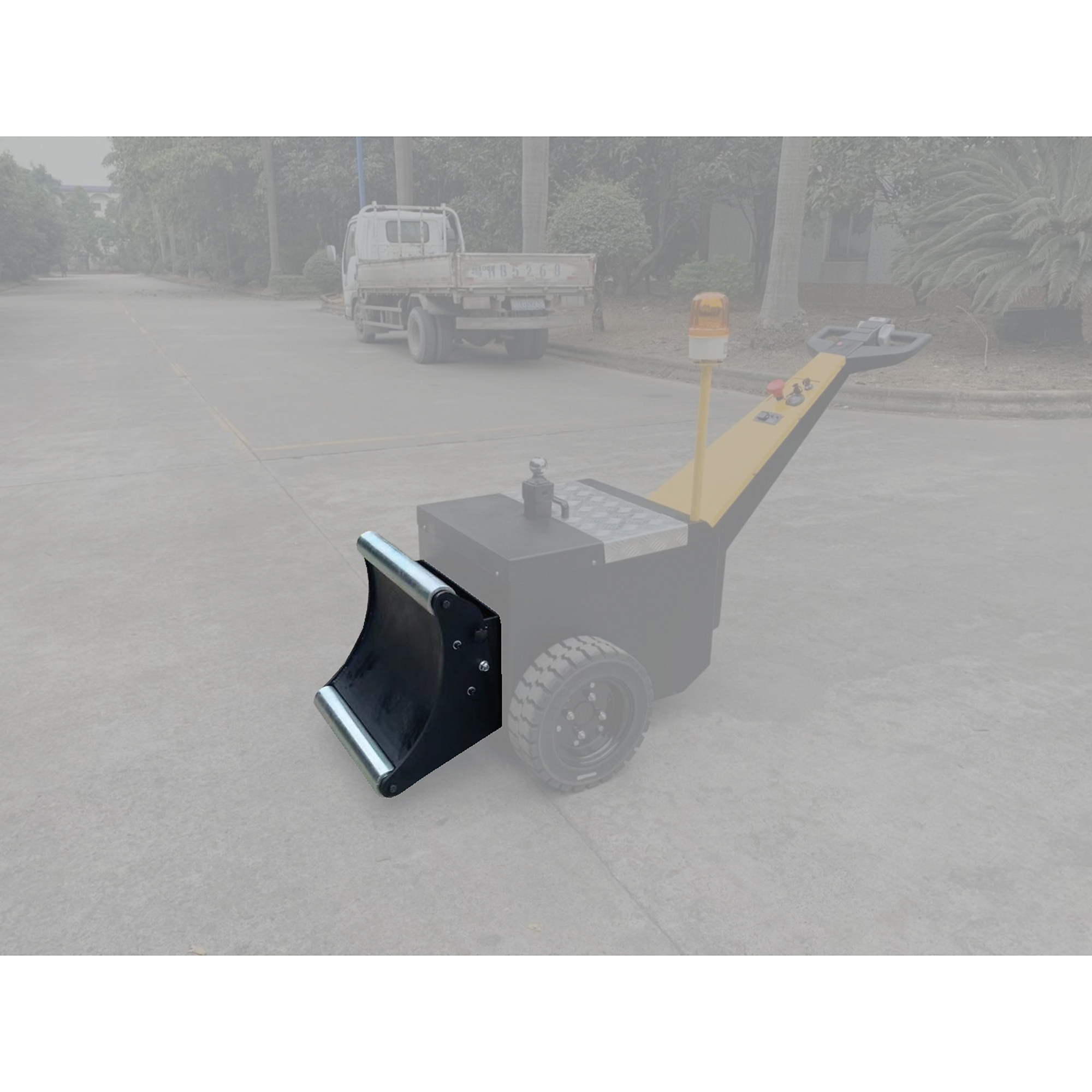 Vestil Roller/Pusher Attachment - 20in. Width, Powder-Coated, Model# E-TUG-HD-RP-20