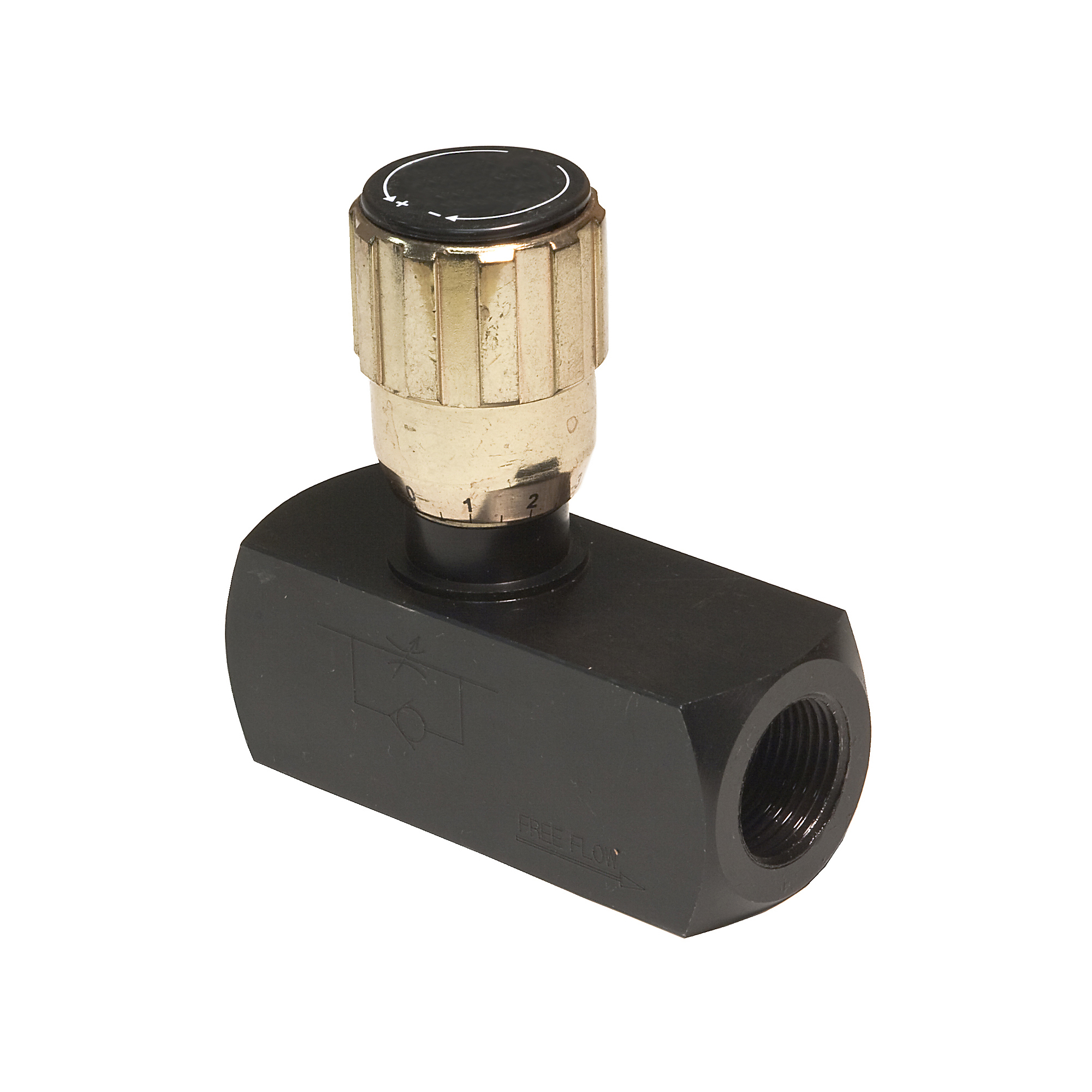 Buyers Products, SAE Flow Control Valve, GPM 15 Working Port 1/2 in, Max. PSI 5000 Model# F800SAE
