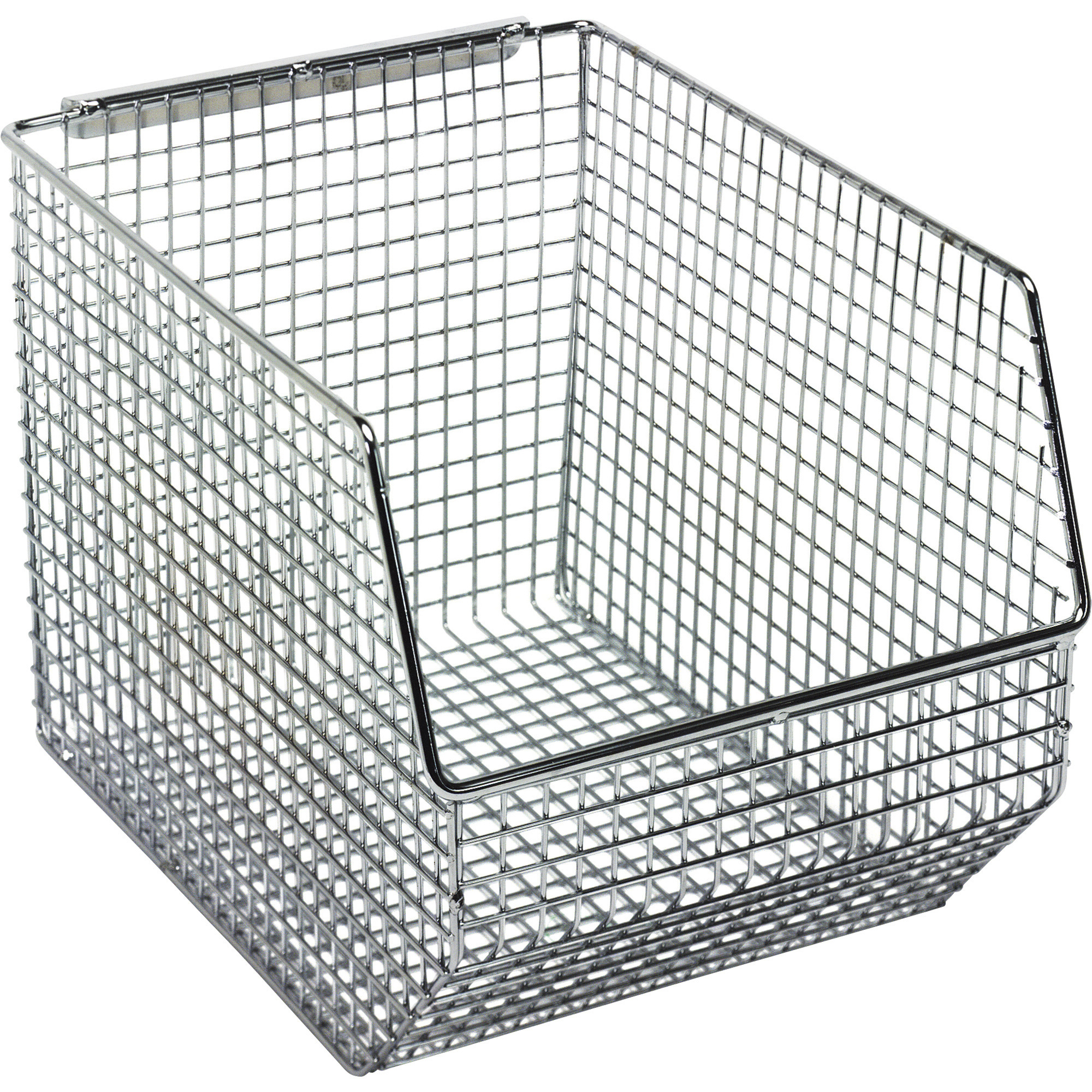 Quantum Wire Mesh Hanging/Stacking Bin,  8in.W x 10 1/2in.D x 7in.H, Pack of 10, Model# QMB539CCS
