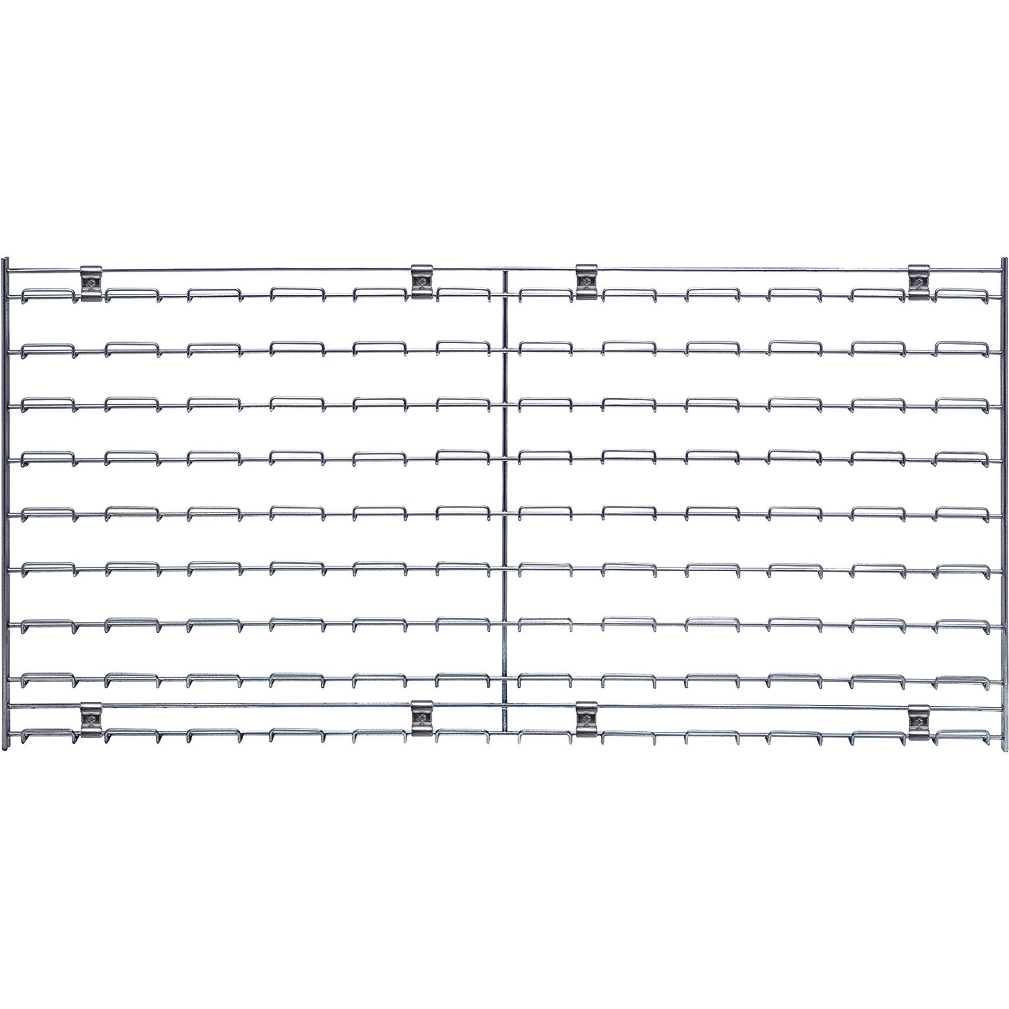 Quantum Chrome Louvered Panel, 48in.W x 2in.D x 30in.H, Model# WLP-3048C