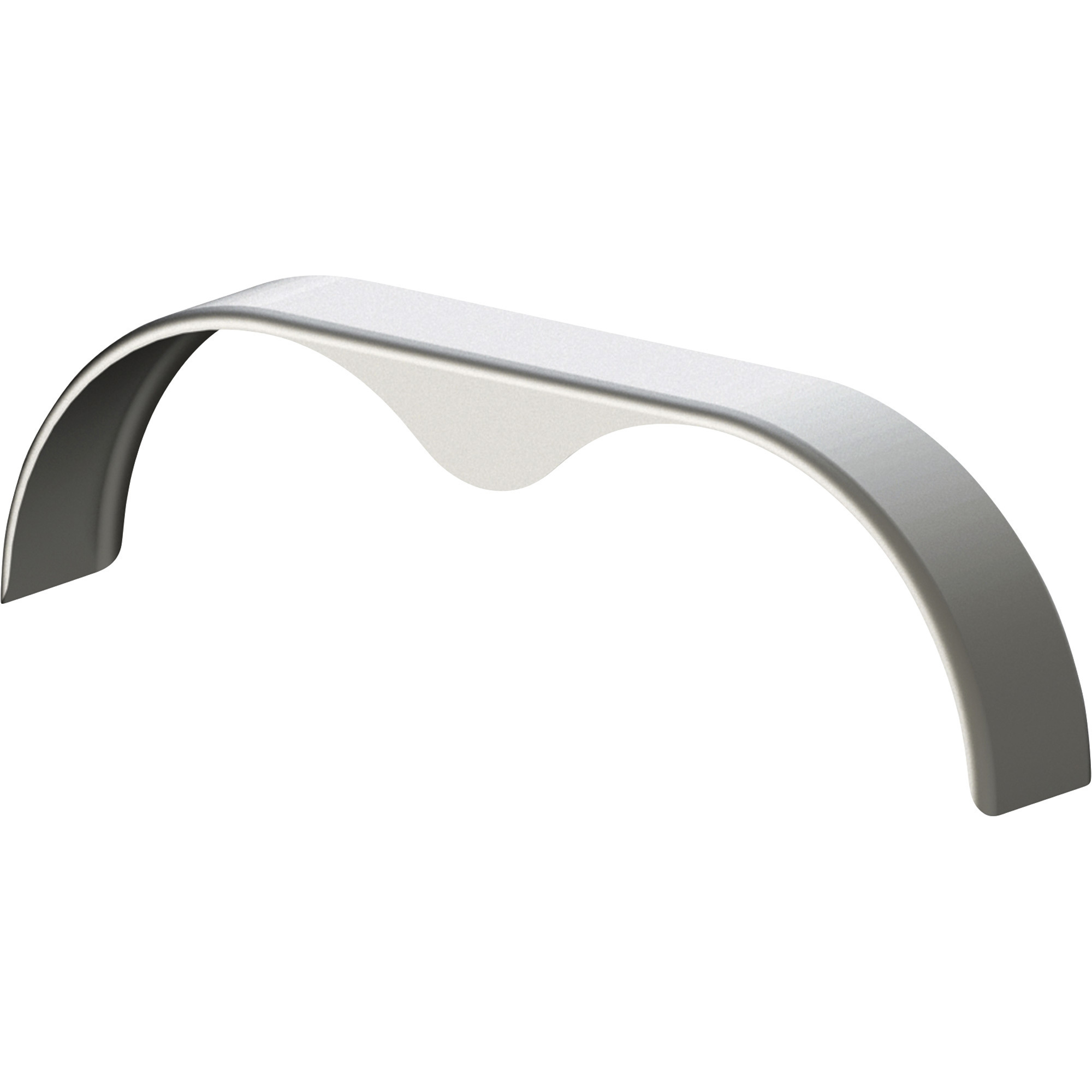 Tow Zone Tandem Round Steel Trailer Fender w/Teardrop, Fits 15in.-16in. Tires, 72in. x 10in. x 20 1/2in.