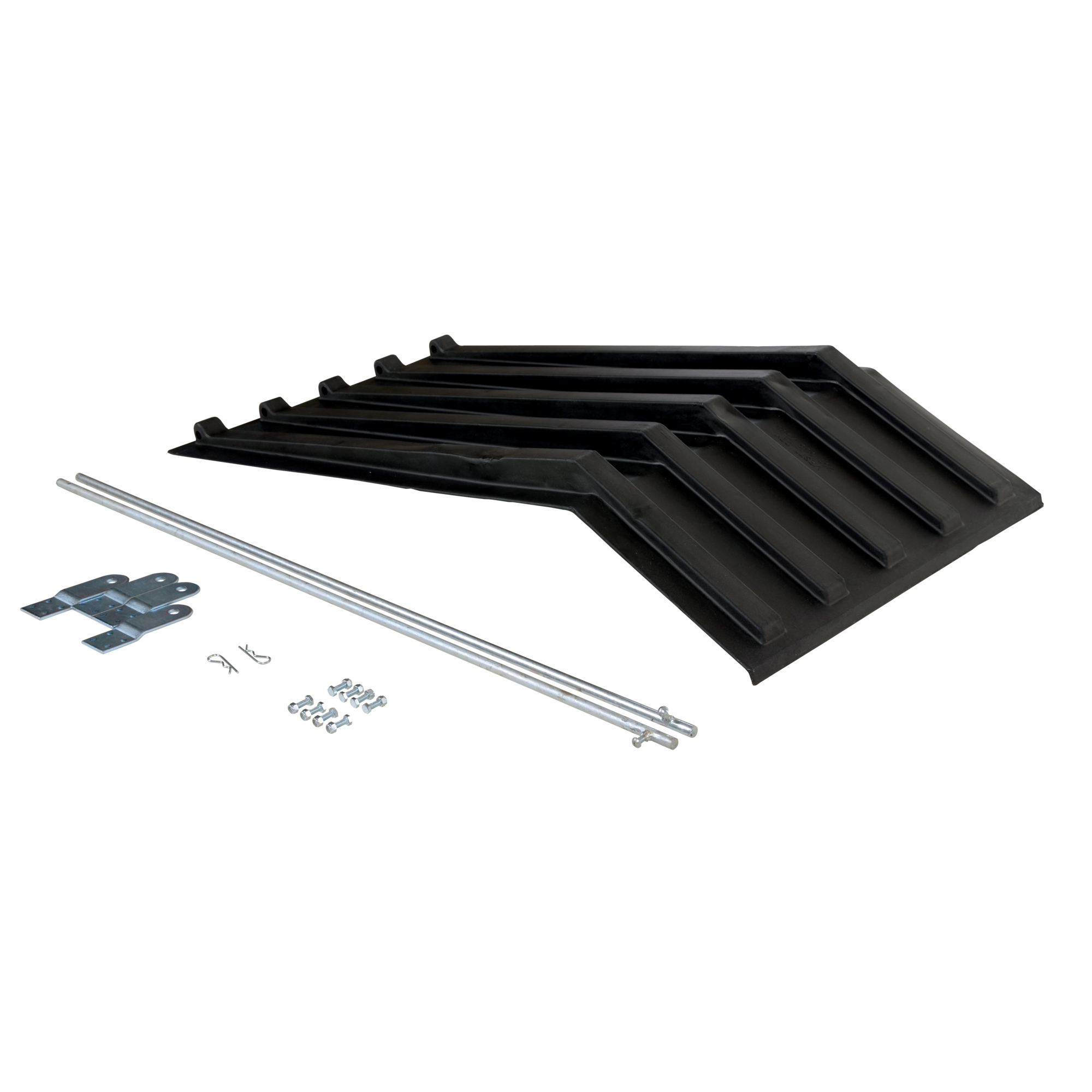 Vestil Polyethylene Heavy Duty H Style Hopper Lid (Use with 1/2 Cubic Yard Hoppers) Black