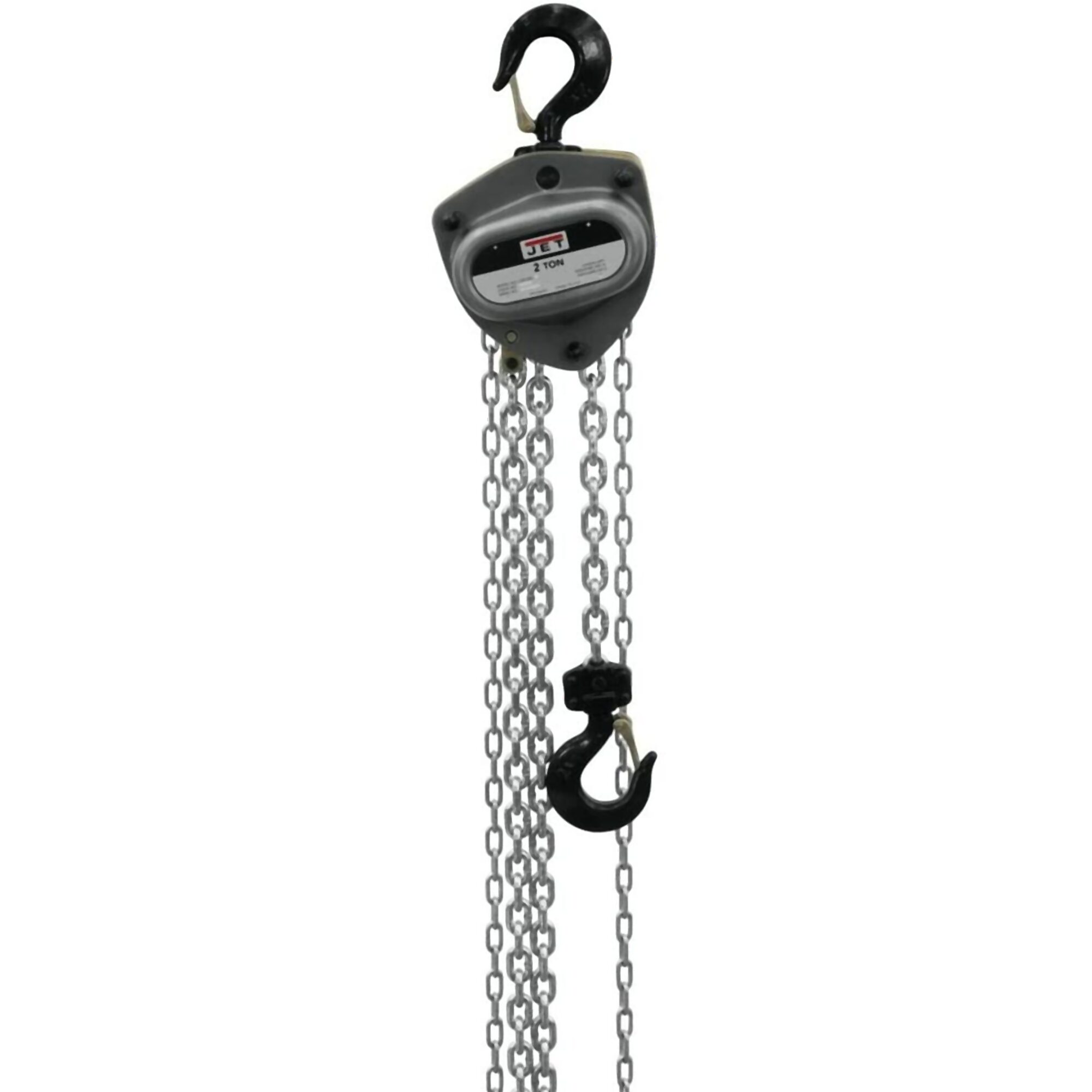 Jet, L100 Manual Chain Hoist, Capacity 4000 lb, Lift Height 80 ft, Model# L100-200WO-80