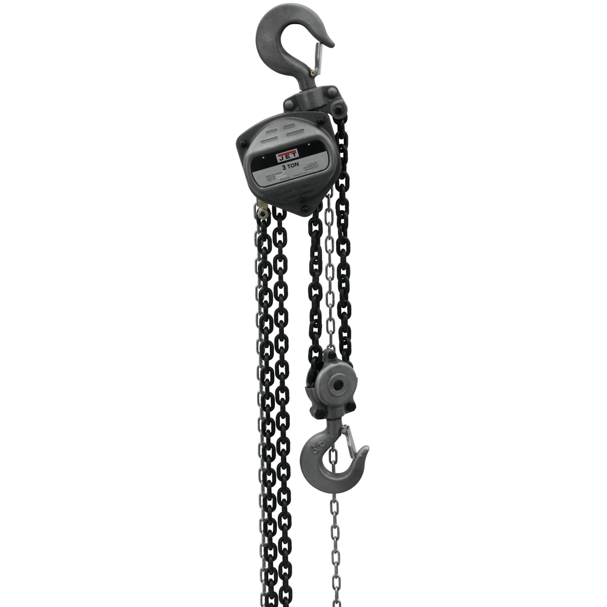 Jet, S-90 Chain Hoist, Capacity 6000 lb, Lift Height 50 ft, Model# S90-300-50