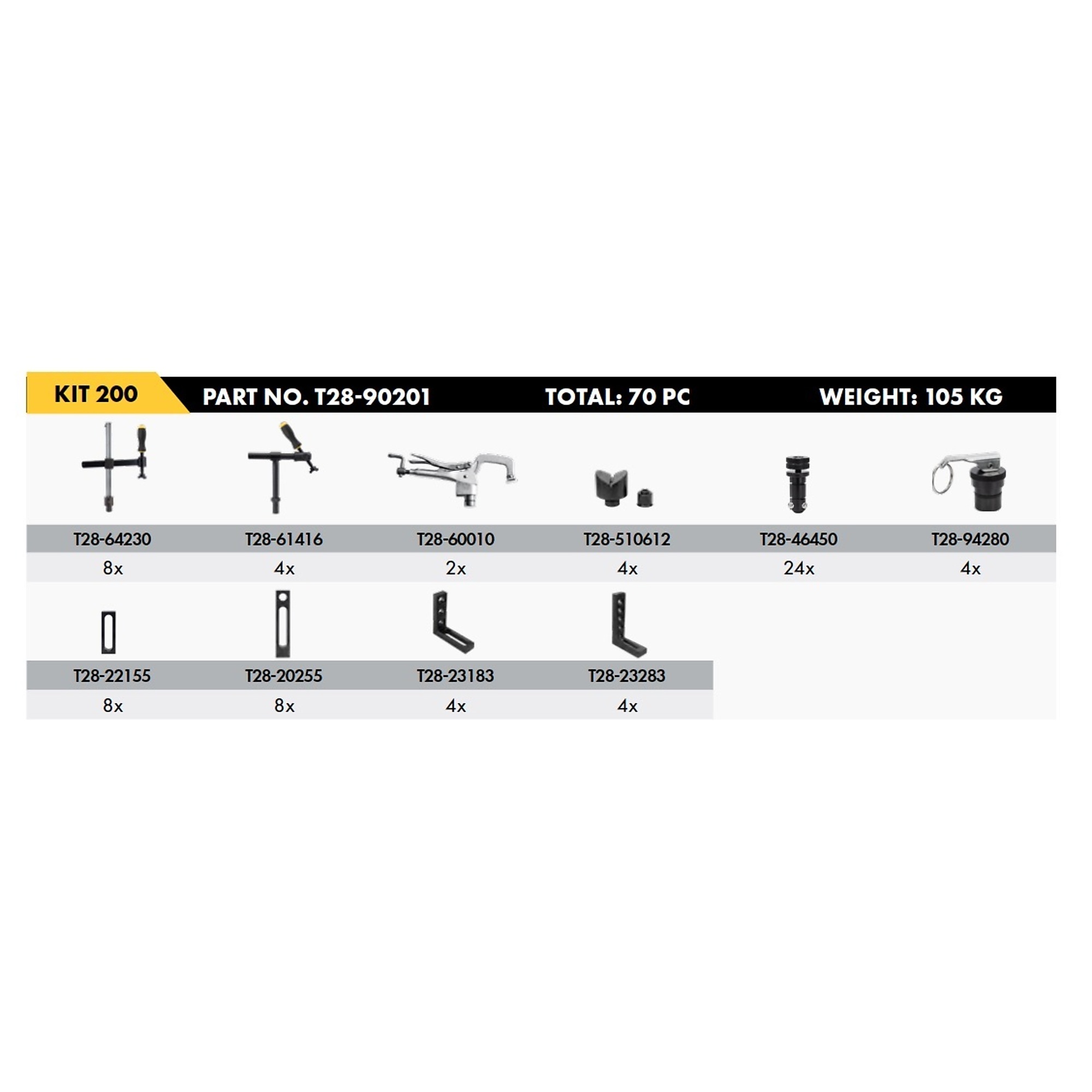 Strong Hand Tools Welding Table Fixture Kit; 80-Pc., Model# T28-90201