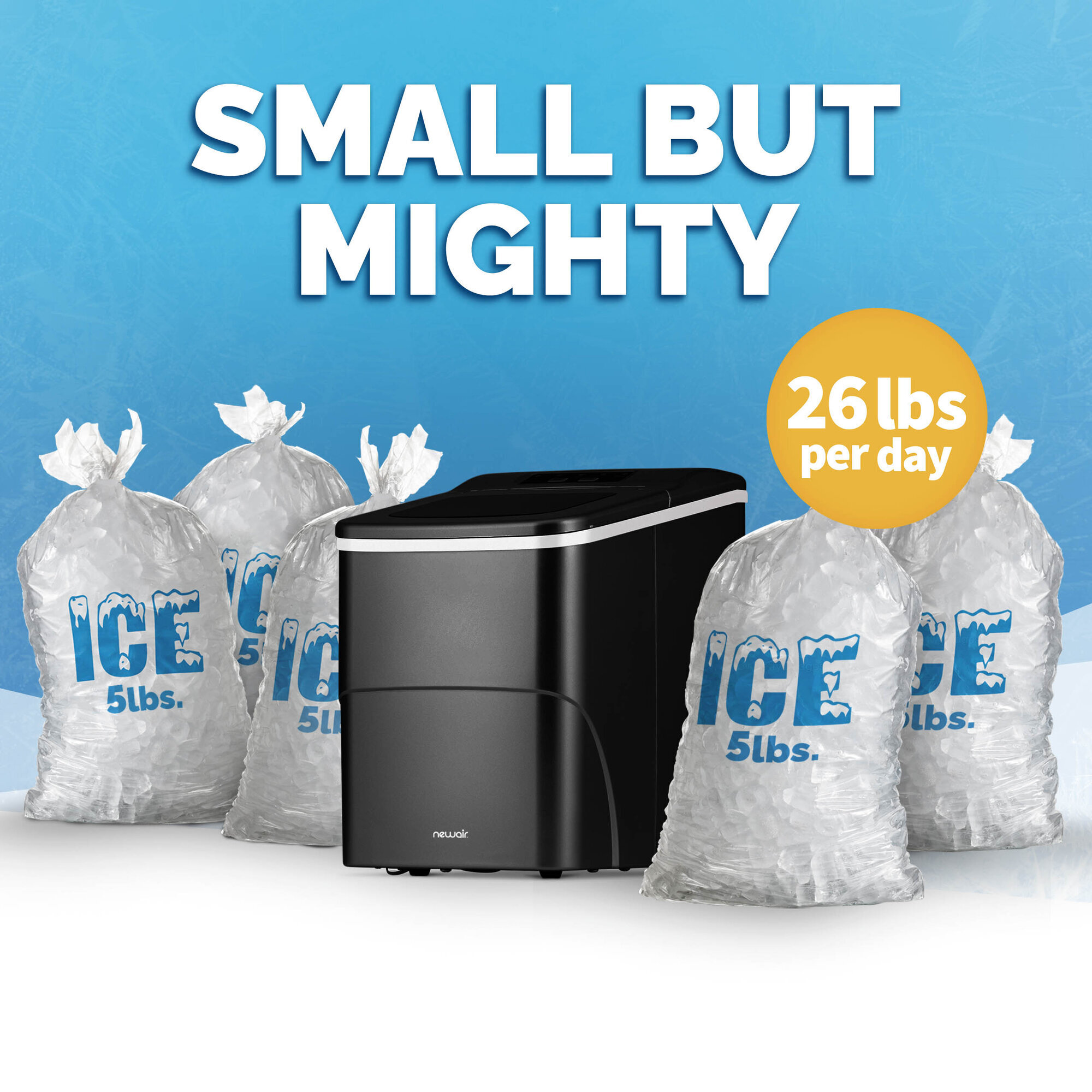 Newair Countertop Nugget Ice Maker, Pieces Per Operating Cycle 9