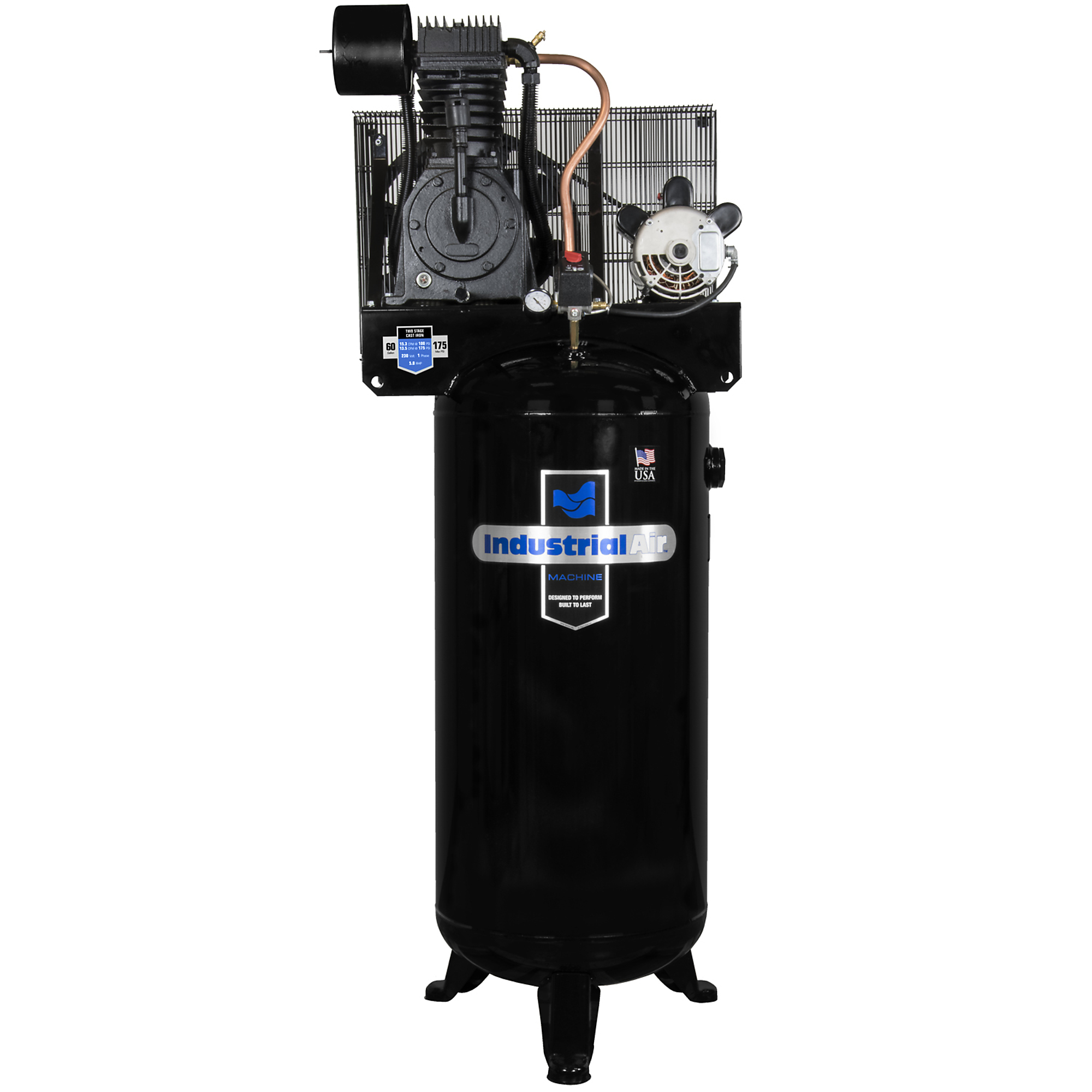 Industrial Air 60 Gallon, Two Stage, Vertical Air Compressor, Model# IV5076055