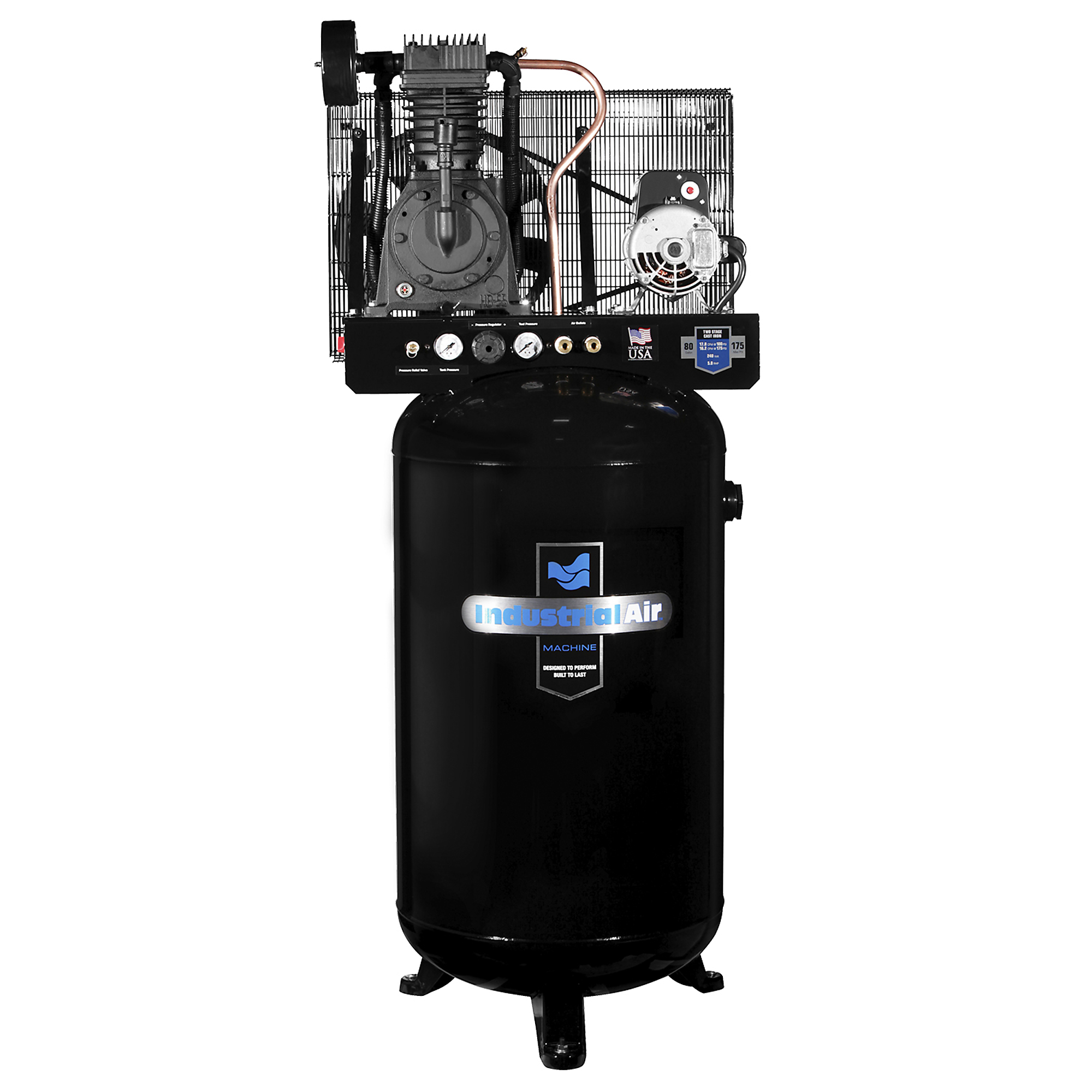Industrial Air 80 Gallon, Vertical Air Compressor, Model# IV5048055