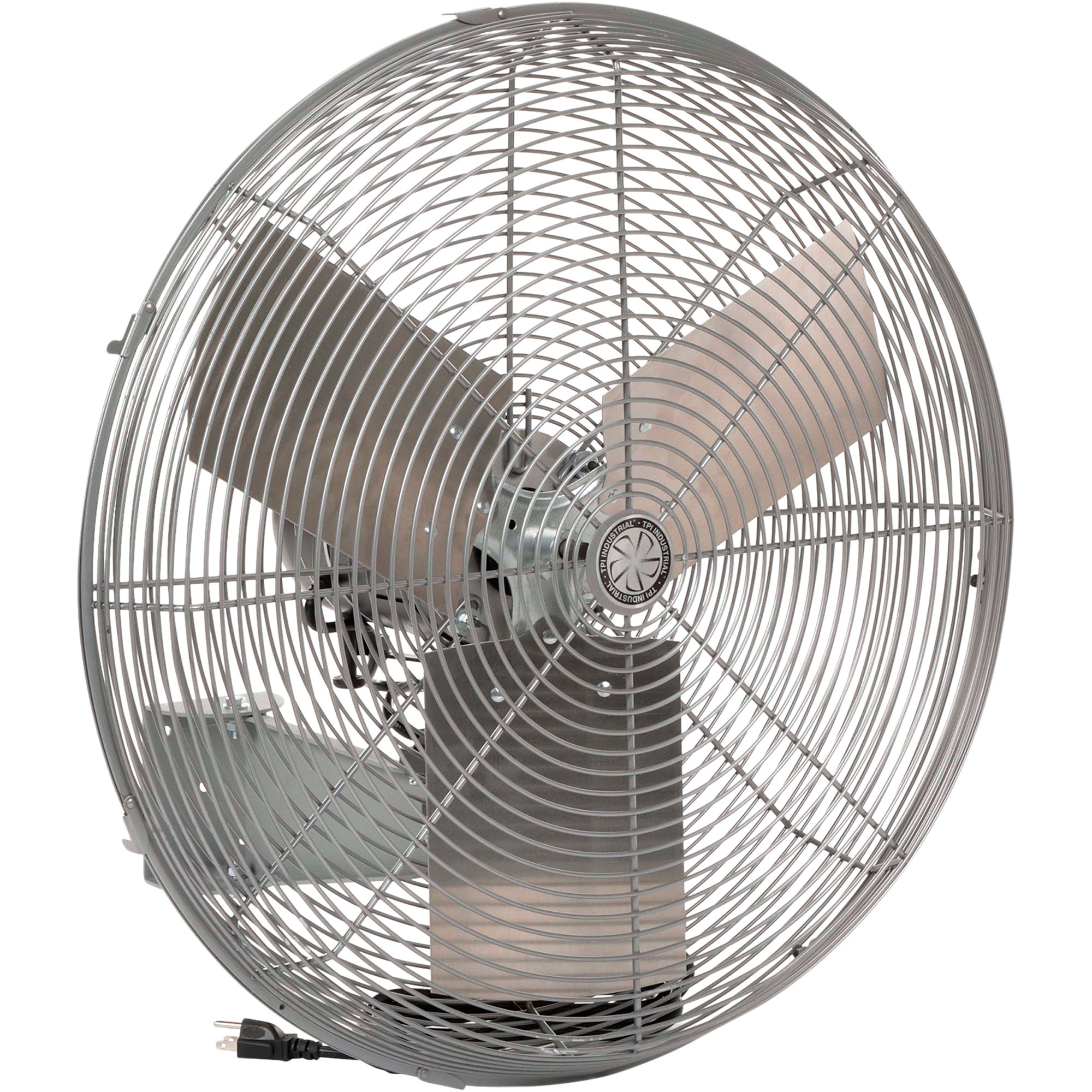 TPI Industrial Oscillating Wall-Mounted Fan — 24in., 6800 CFM, 1/4 HP ...