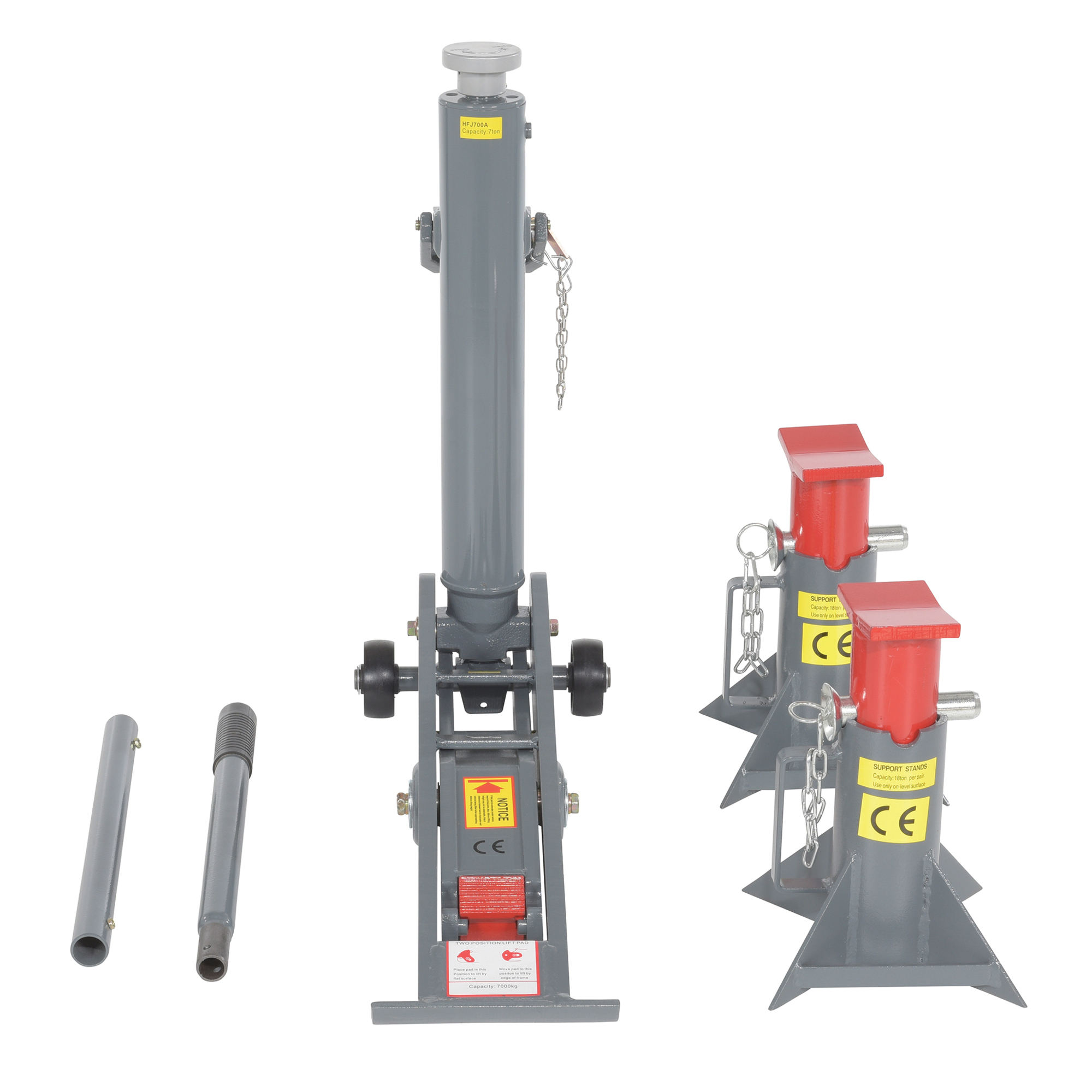 Vestil Steel Manual Hydraulic Fork Truck Jack 29 In. x 10 In. x 26 In. 15,000 Lb. Capacity Gray