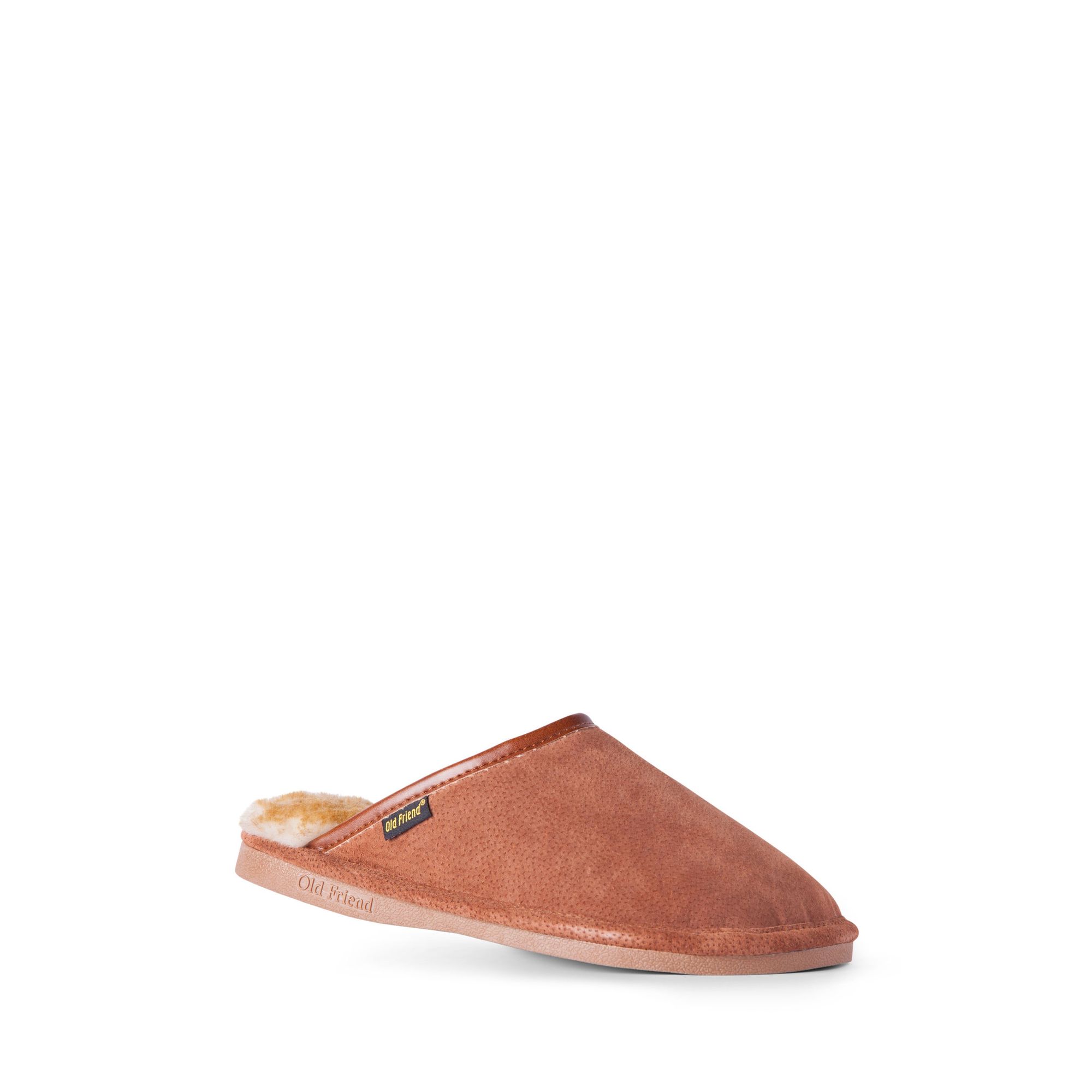 Old Friend Footwear, Men's Wide Scuff, Sheepskin, Size XXL, Width Wide, Color Chestnut, Model# 421216